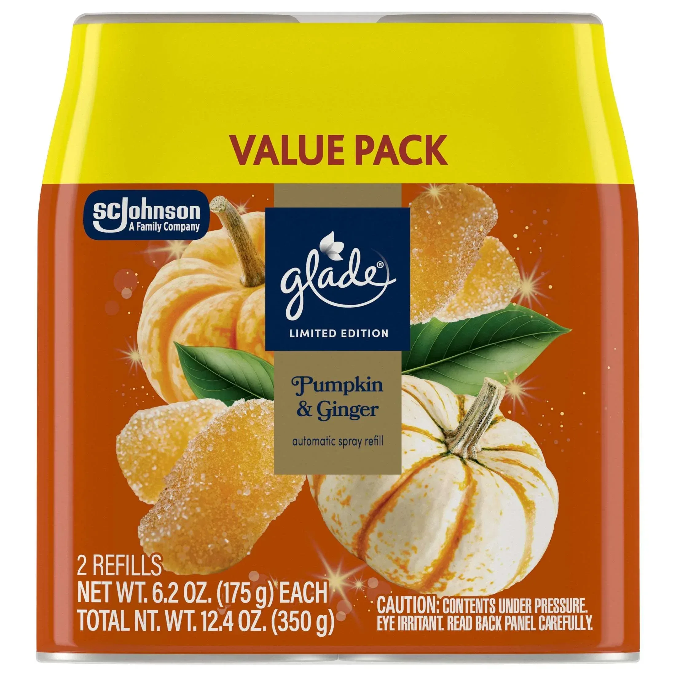 Glade® Automatic Spray Air Freshener Refill, Christmas Holiday Pumpkin & Ginger, 6.2oz., 2 Count - Image 7