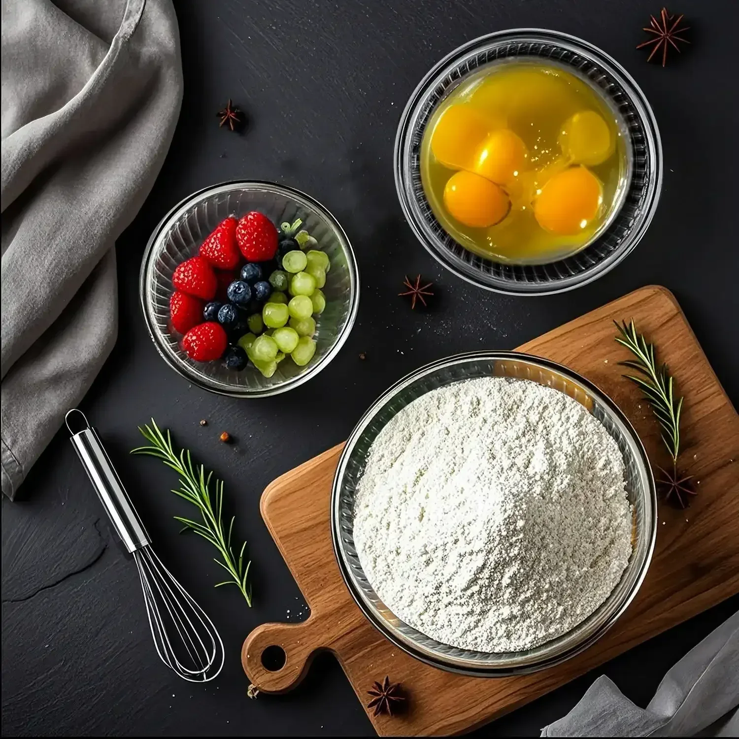 Glass Mixing Bowls Set, AOKIWO 11 Packs 3 Size Glass Nesting Mixing Bowl with BPA-Free Lids & Baking Tools, Kitchen Storage Bowls for Prep, Baking, Serving - Image 6