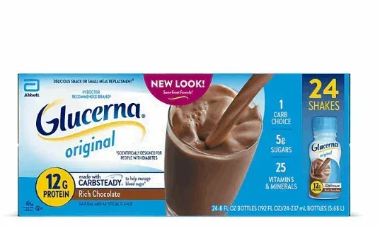 Glucerna 12g Protein Shake, Creamy Chocolate Delight, 8 fl oz, 24 Pack