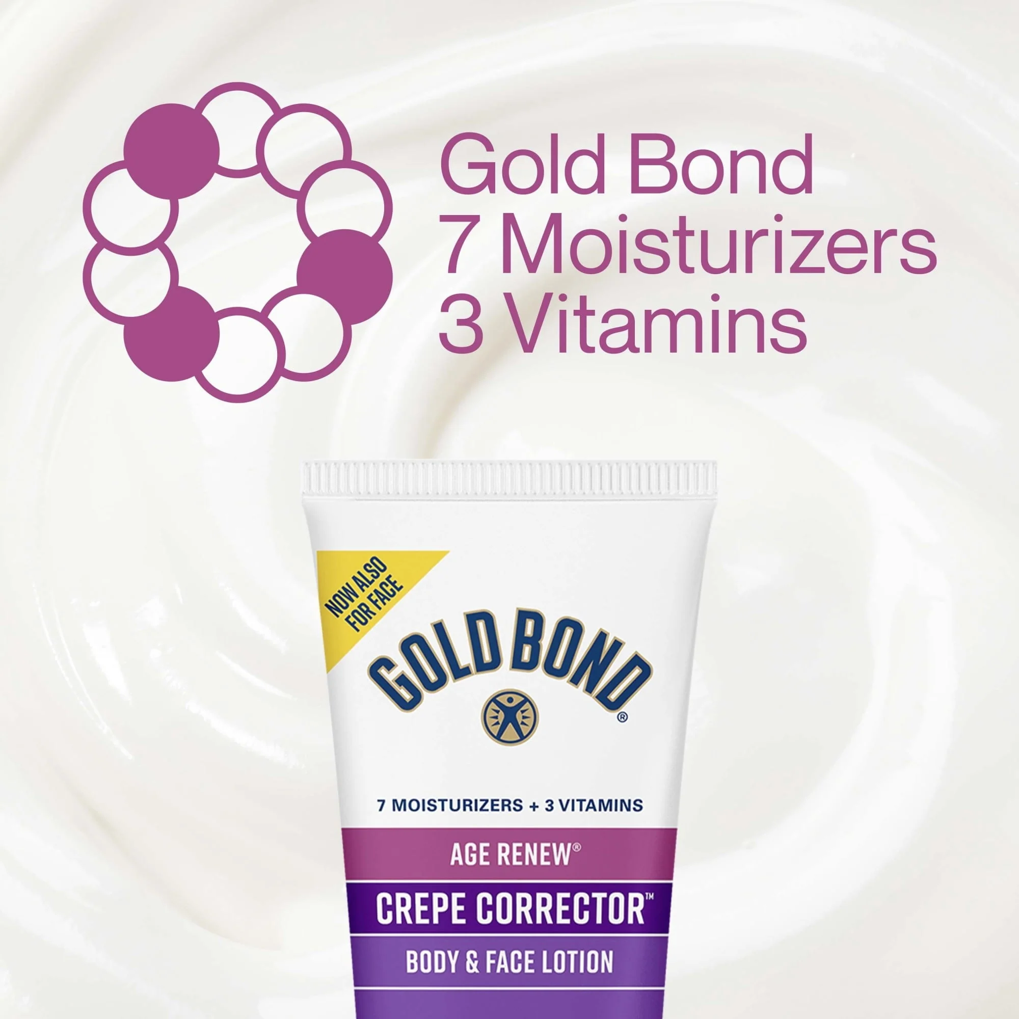 Gold Bond Age Renew Crepe Corrector Body Lotion, Replenishing & Smoothing Formula, Gold Bond Crepe Corrector Body Lotion - Image 5