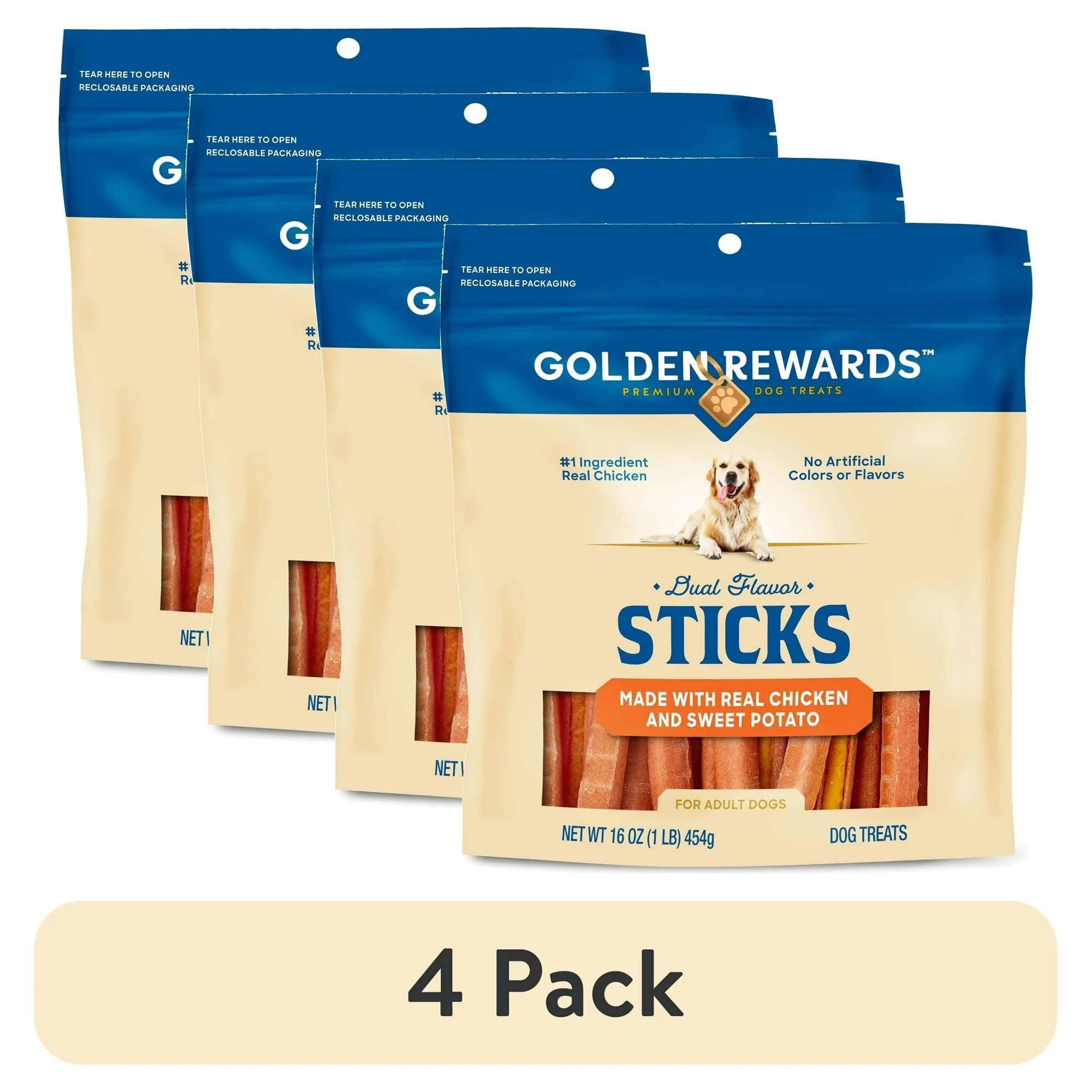 Golden Rewards Chicken and Sweet Potato Dual Flavor Treat Sticks for Dogs, 16 oz Bag - Image 10
