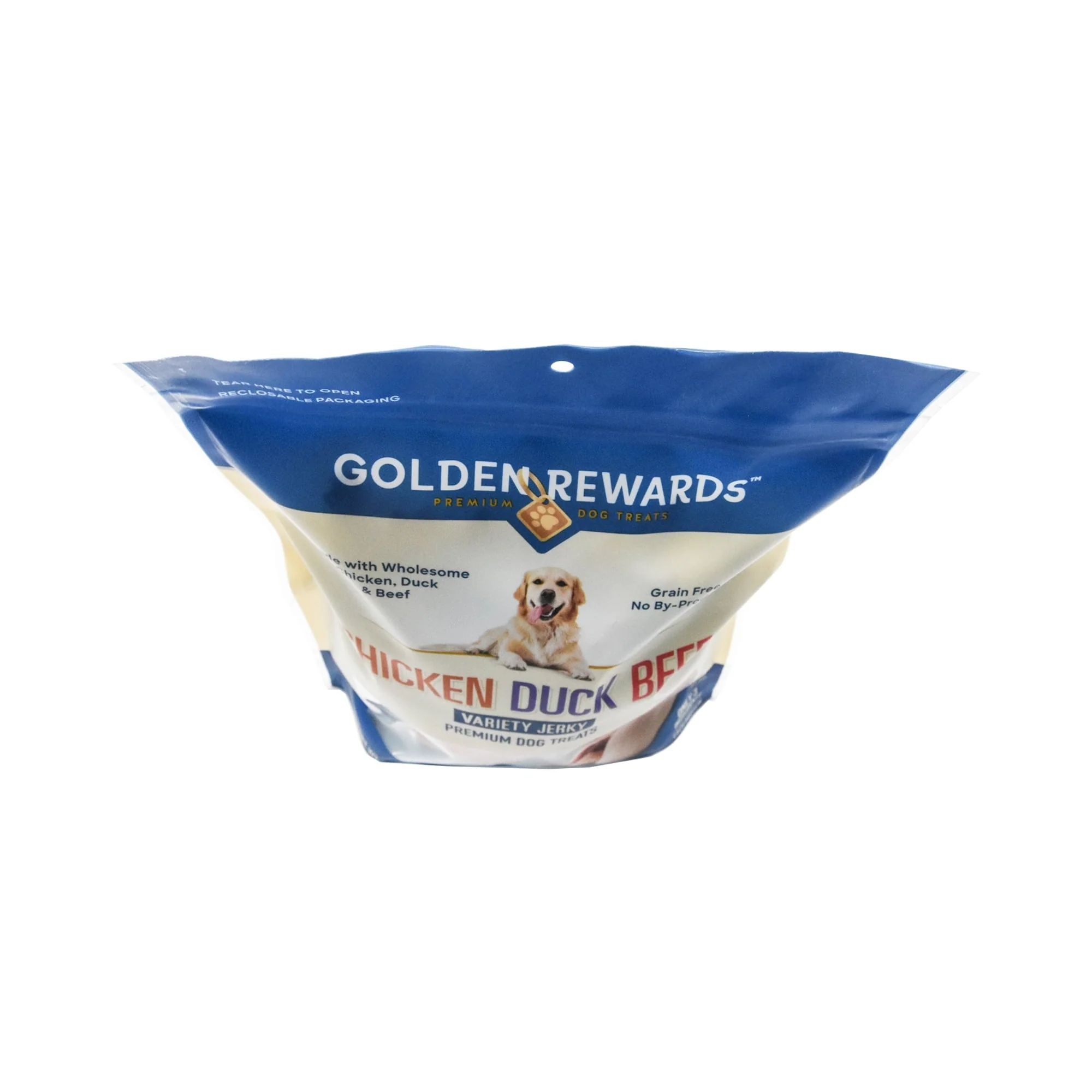 Golden Rewards Chicken, Duck and Beef Premium Variety Dry Jerky Treats for Dogs, Chicken, Duck and Beef Recipe 12 oz Bag - Image 13