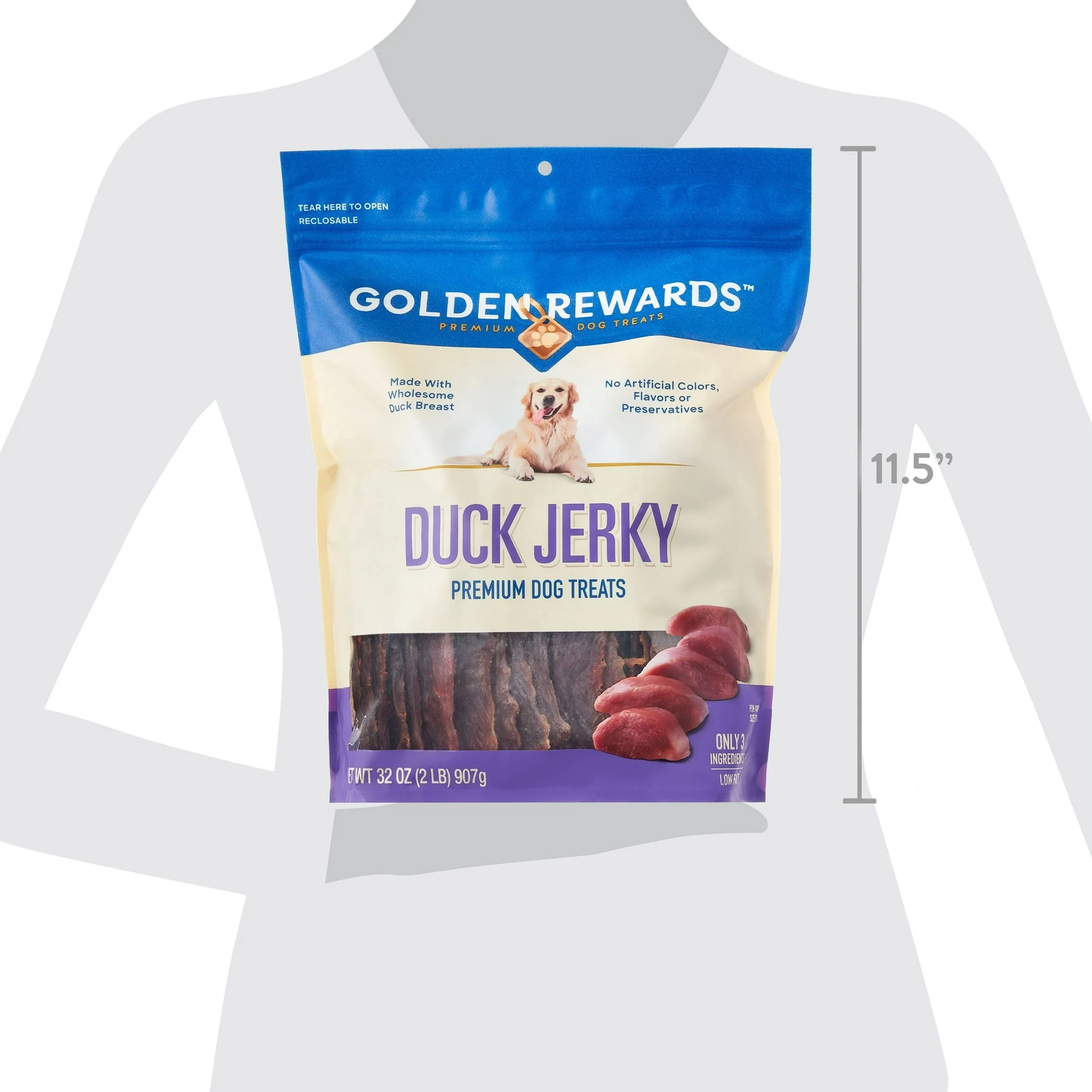 Golden Rewards Duck Jerky Premium Treats for Dogs - Image 14