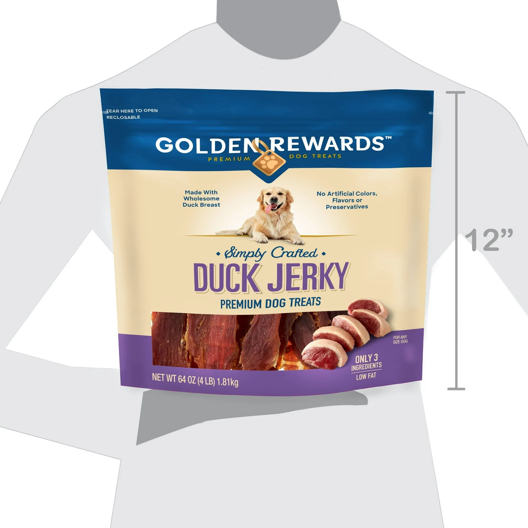 Golden Rewards Duck Jerky Premium Treats for Dogs - Image 24