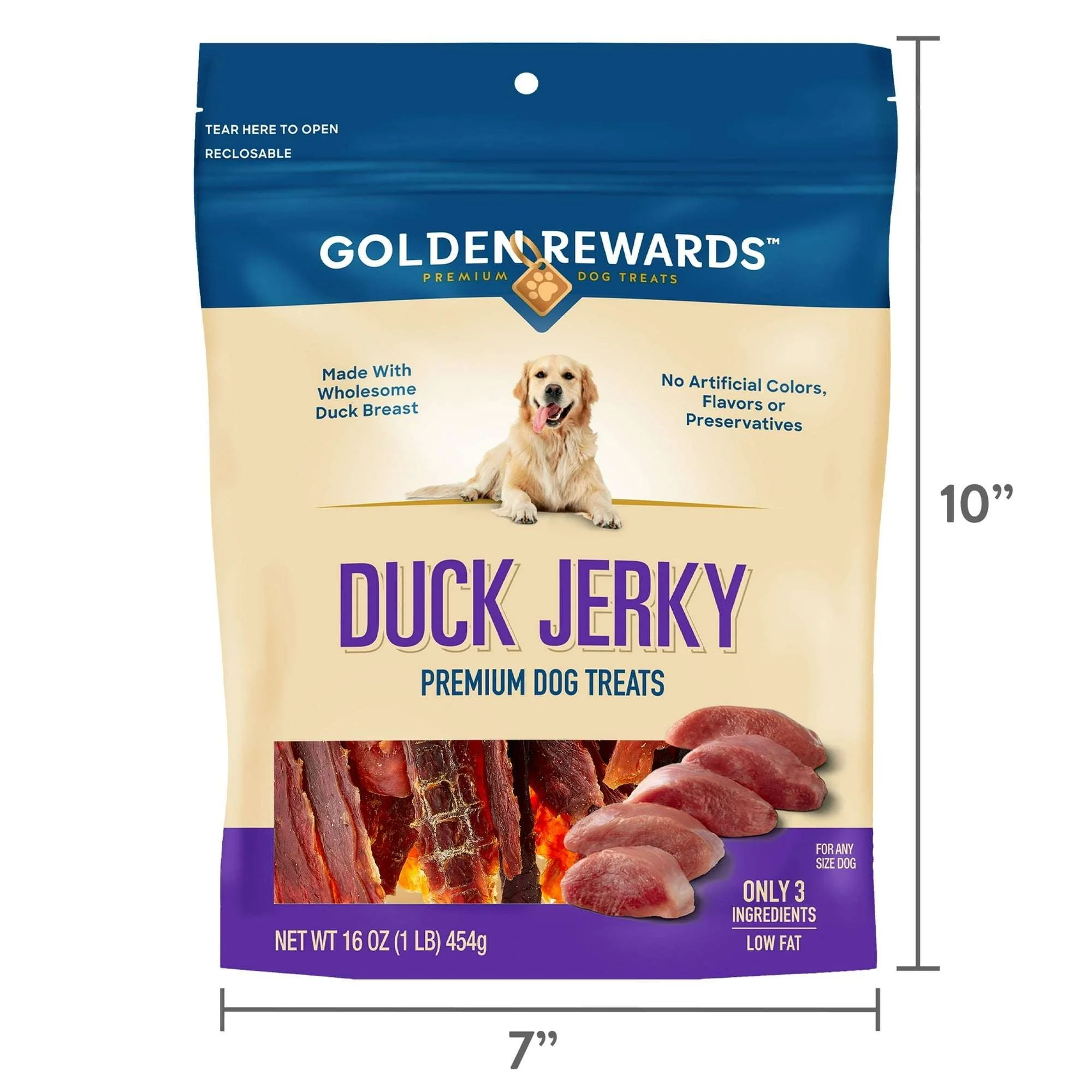 Golden Rewards Duck Jerky Premium Treats for Dogs - Image 8
