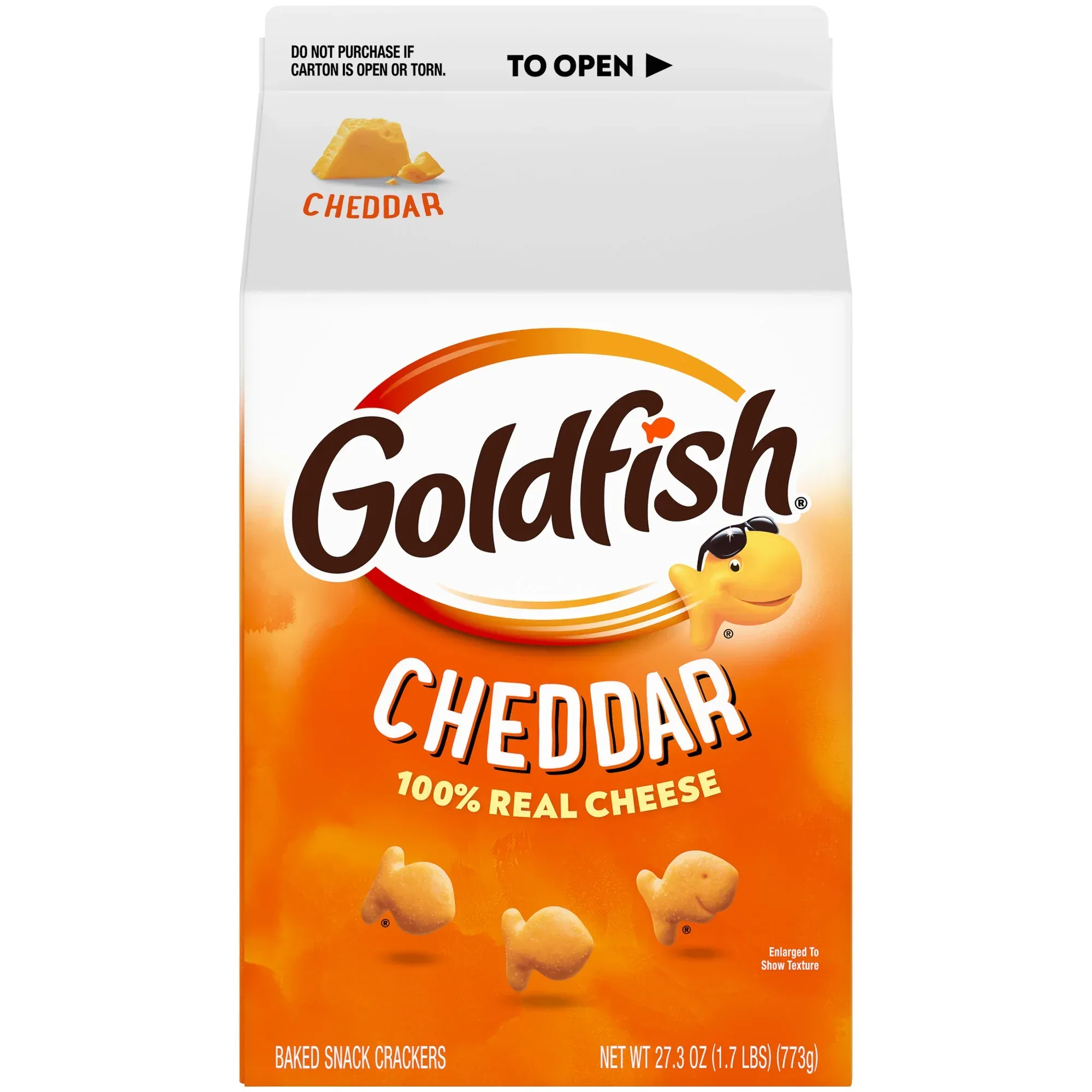Goldfish Cheddar Cheese Crackers, 27.3 oz Carton - Image 3