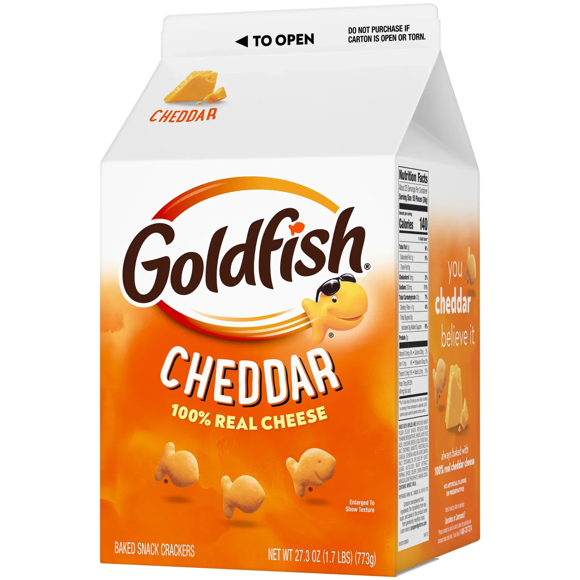 Goldfish Cheddar Cheese Crackers, 27.3 oz Carton - Image 6
