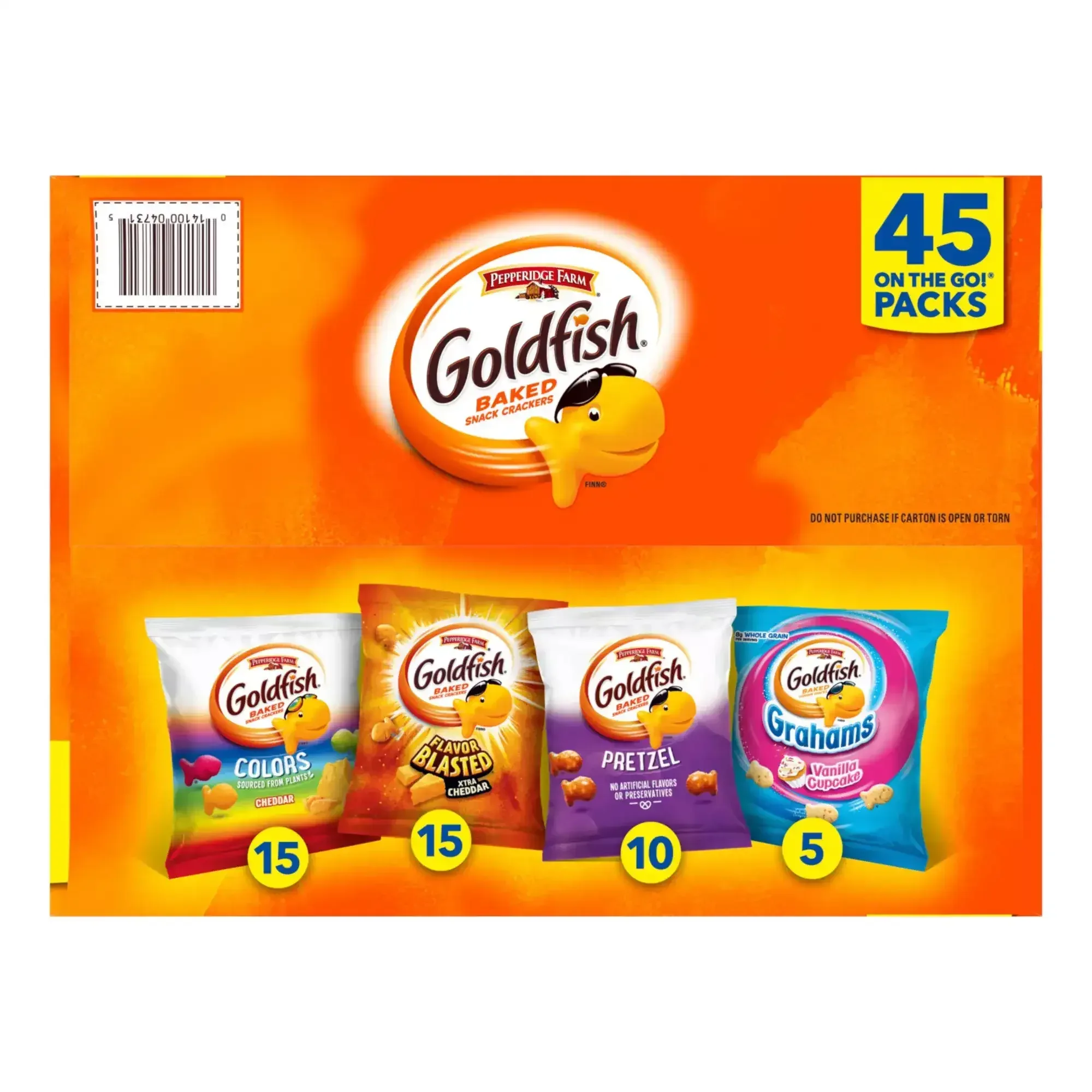 Goldfish Crackers Sweet & Savory Variety Pack Box, Single-Serve Snack Packs, 45 ct. - Image 9