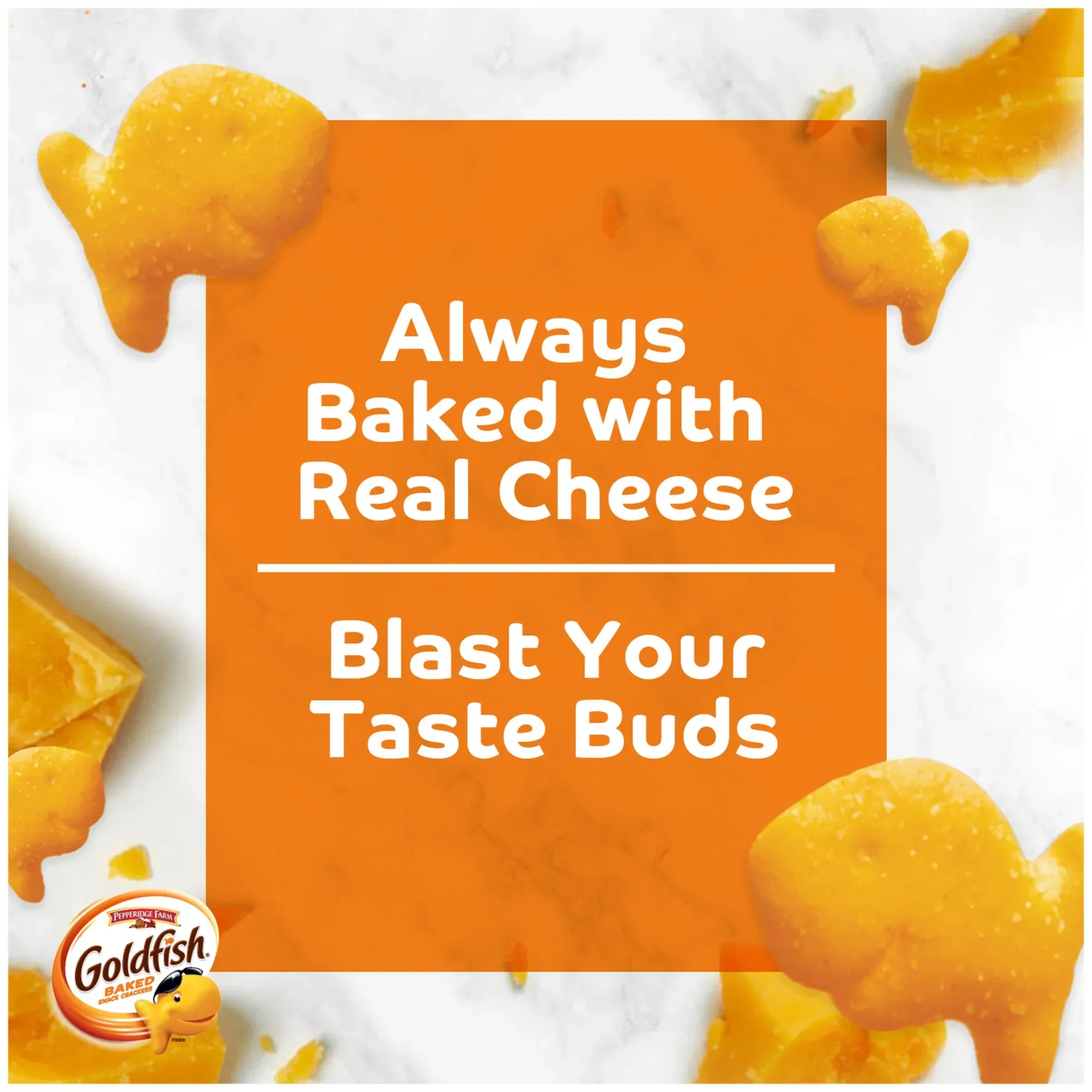 Goldfish Flavor Blasted Crackers, Xtra Cheddar Snack Packs, 12 Count Multipack - Image 2