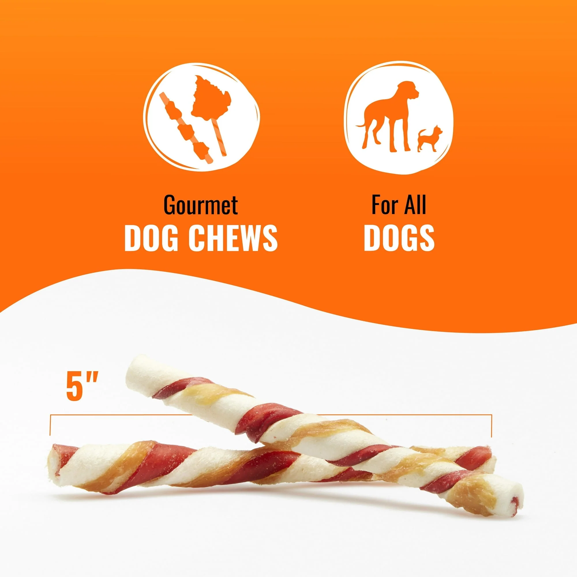 Good 'n' Fun Triple Flavor Twists, Rawhide Chews for All Dogs, 70 Count - Image 4