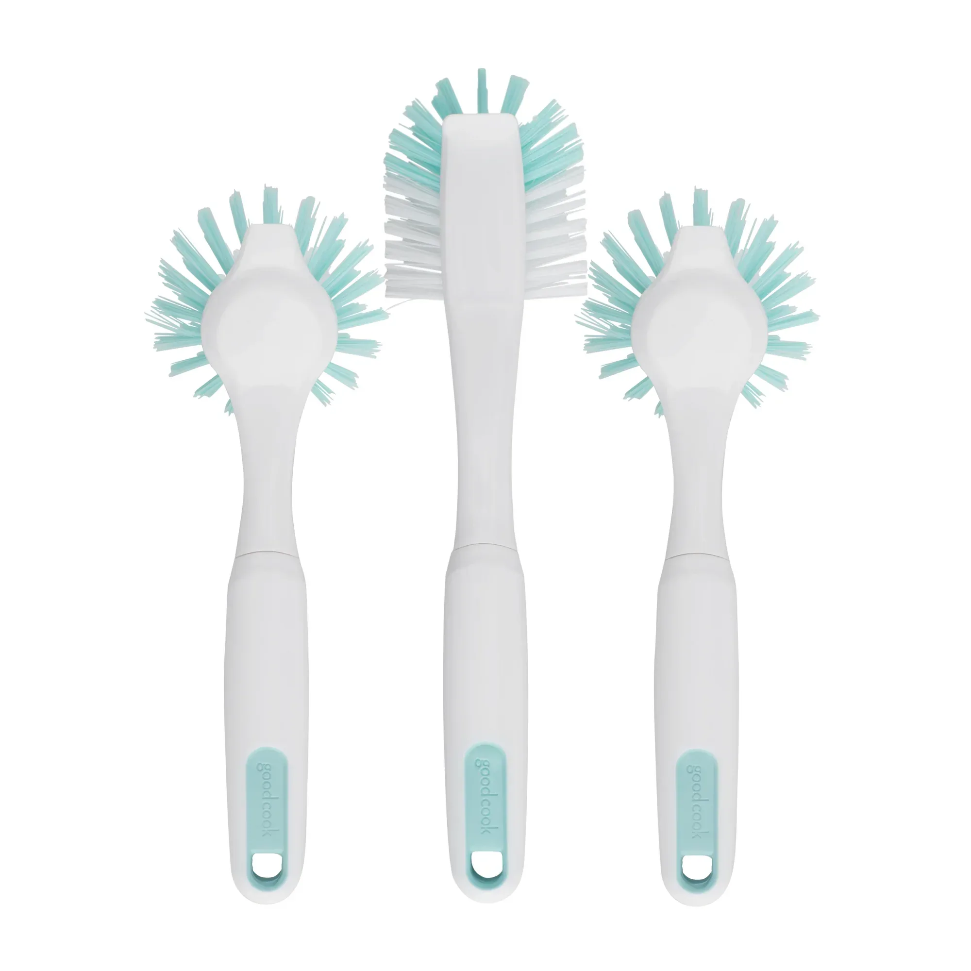 GoodCook PROfreshionals 3-Piece BPA-Free Kitchen Dish Brush Set, Teal - Image 4