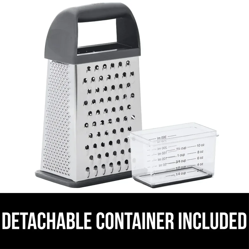 GORILLA GRIP Cheese Grater, BPA Free Stainless Steel Box Graters, Cheeses and Veggie Shredder - Image 13