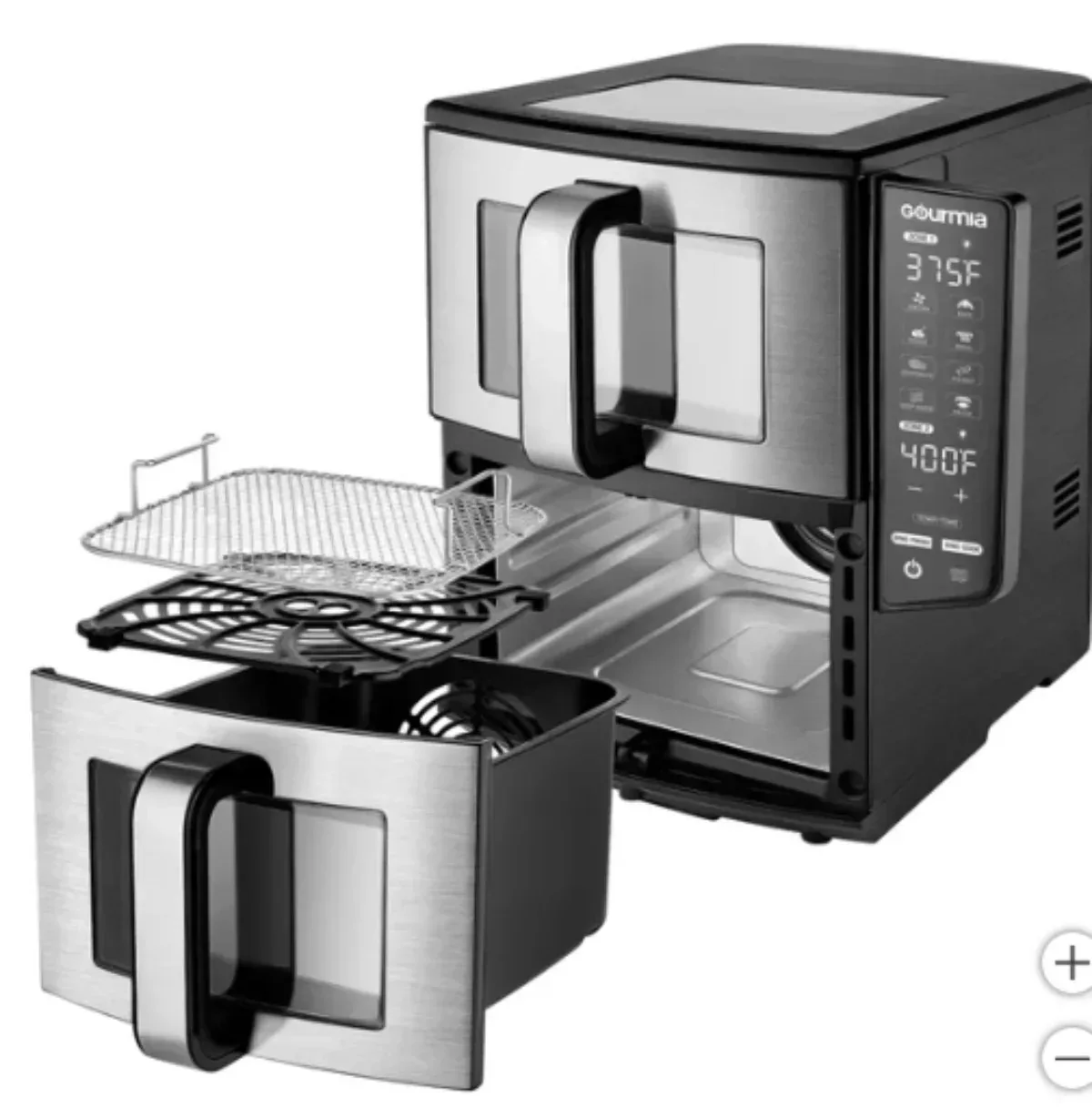 Gourmia 11-QT. Dual Basket Air Fryer with Smart Finish & 4-Layer Cooking - Image 2