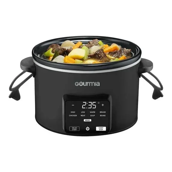 Gourmia Programmable Slow Cooker 4.5 Qt with Digital Controls and Auto Keep Warm, Black - Image 6