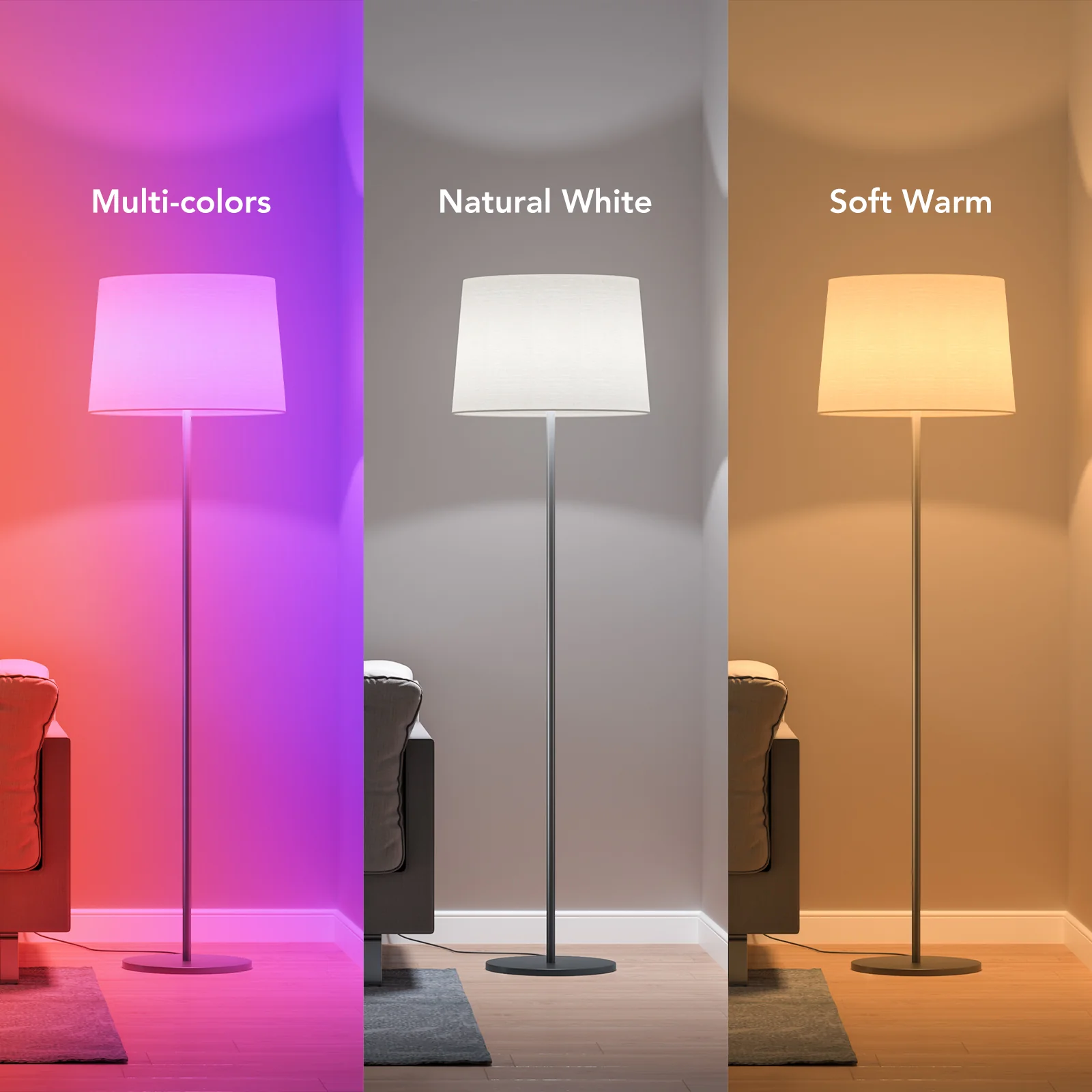 Govee Smart LED Bulbs A19 800LM, 9W RGBWW Color-Changing Light Bulbs, E26 Base, 2-Pack, WiFi + Bluetooth - Image 9