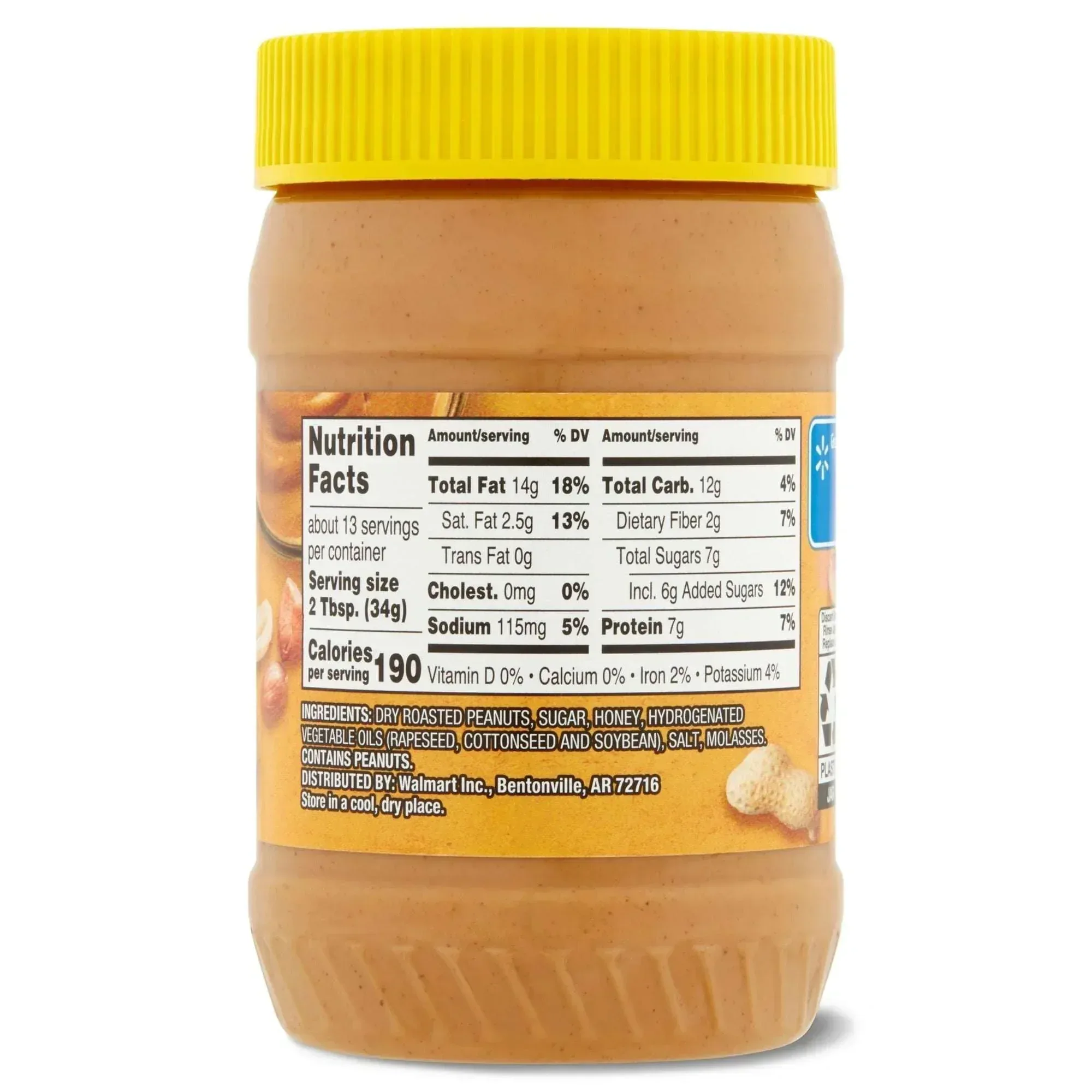 Great Value 7 Grams Protein Honey Roasted Creamy Peanut and Honey Spread, 16 oz - Image 11