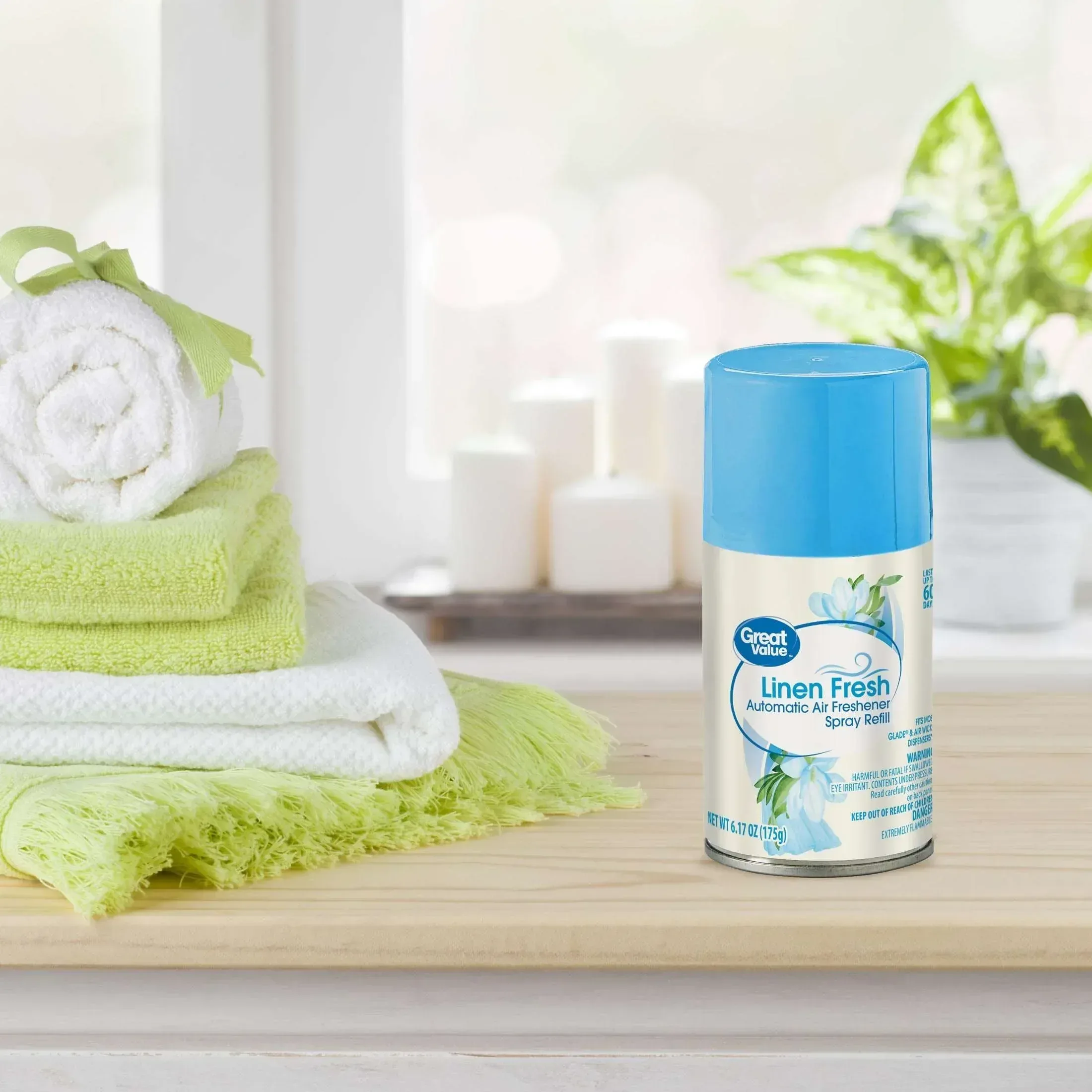 Great Value Automatic Air Freshener Spray Refill, Linen Fresh, 2 pieces - Image 3
