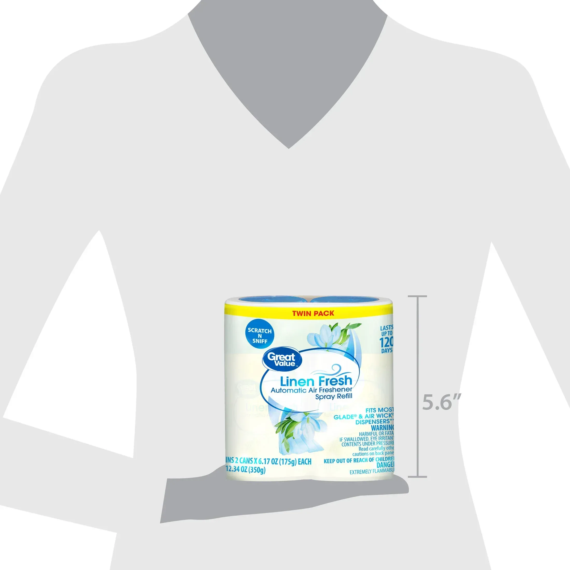 Great Value Automatic Air Freshener Spray Refill, Linen Fresh, 2 pieces - Image 4