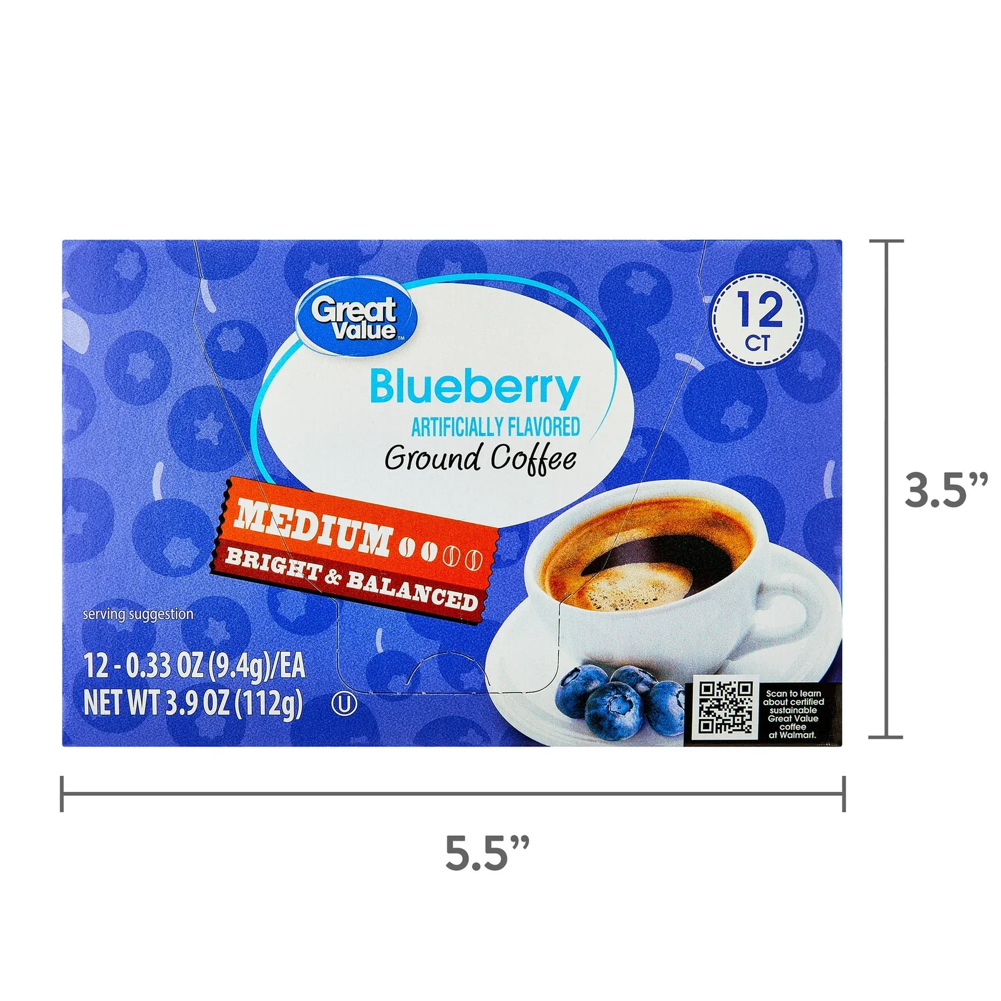 Great Value Blueberry Coffee Pods, 12 Count - Image 7
