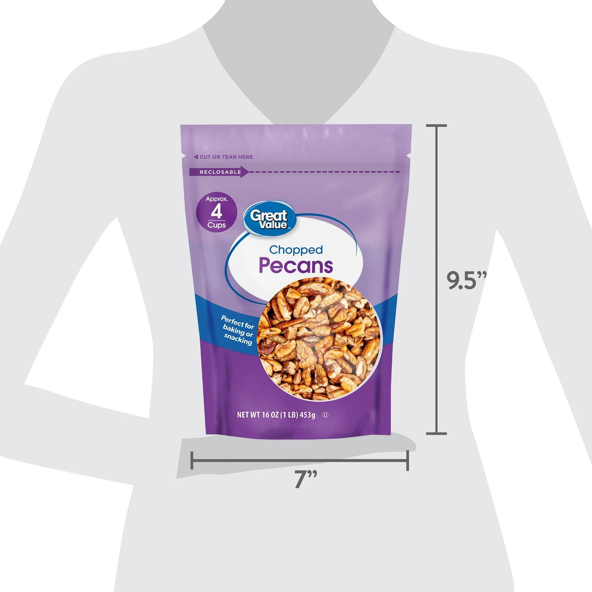 Great Value Chopped Pecans, 16 oz - Image 8