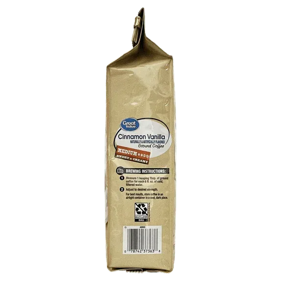 Great Value Cinnamon Vanilla Ground Coffee, 12 oz - Image 3