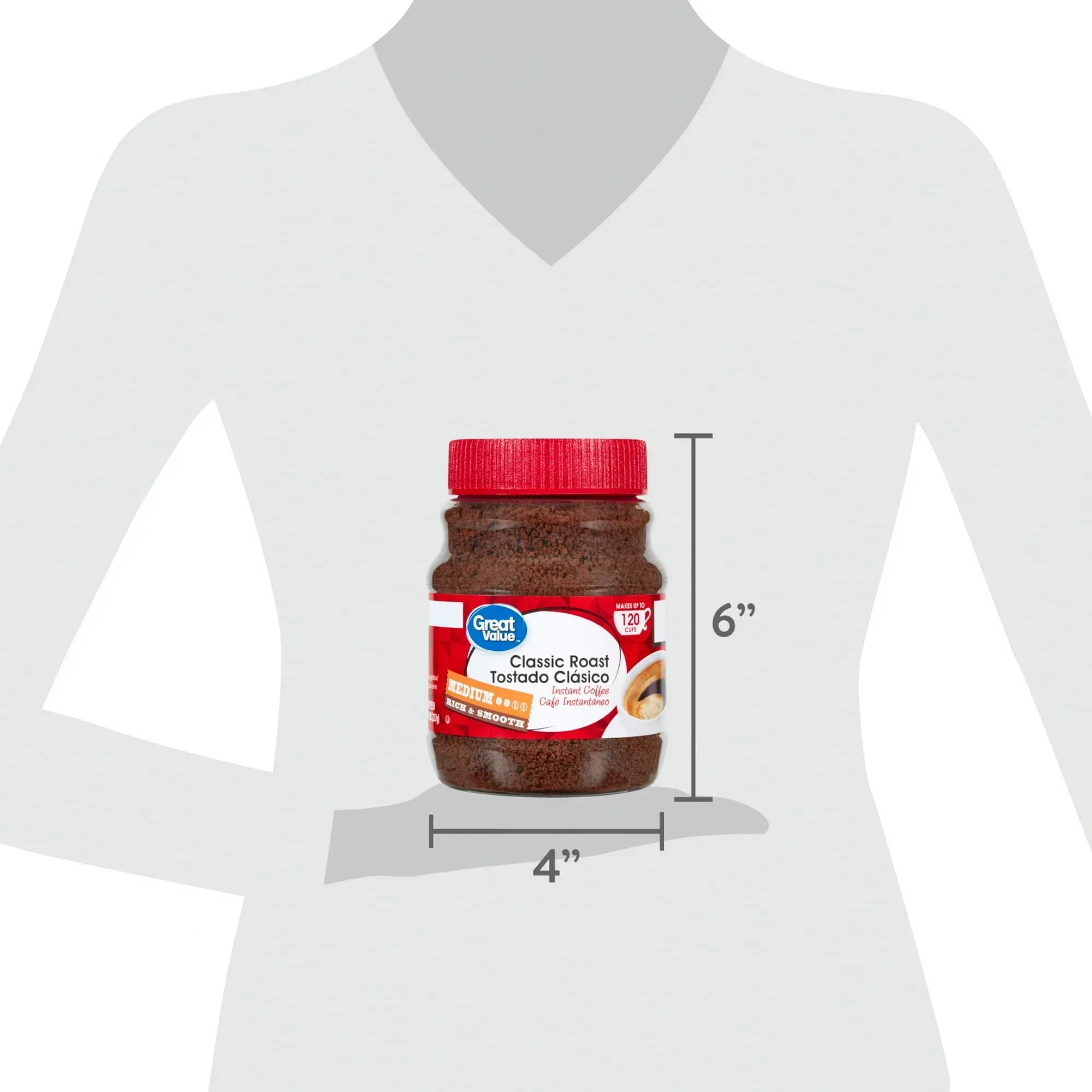 Great Value Classic Medium Roast Instant Coffee, 8 oz - Image 6