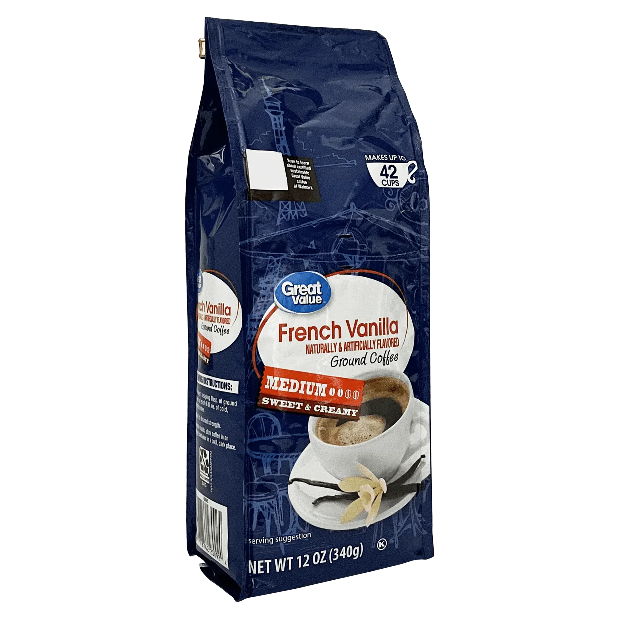 Great Value Donut Shop, 100% Arabica, Medium Roast, Ground Coffee, 12 oz - Image 20