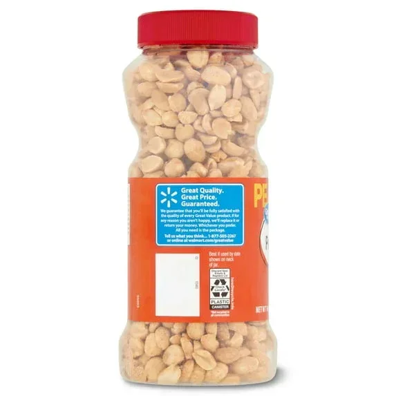 Great Value Dry Roasted Peanuts, 16 oz - Image 3