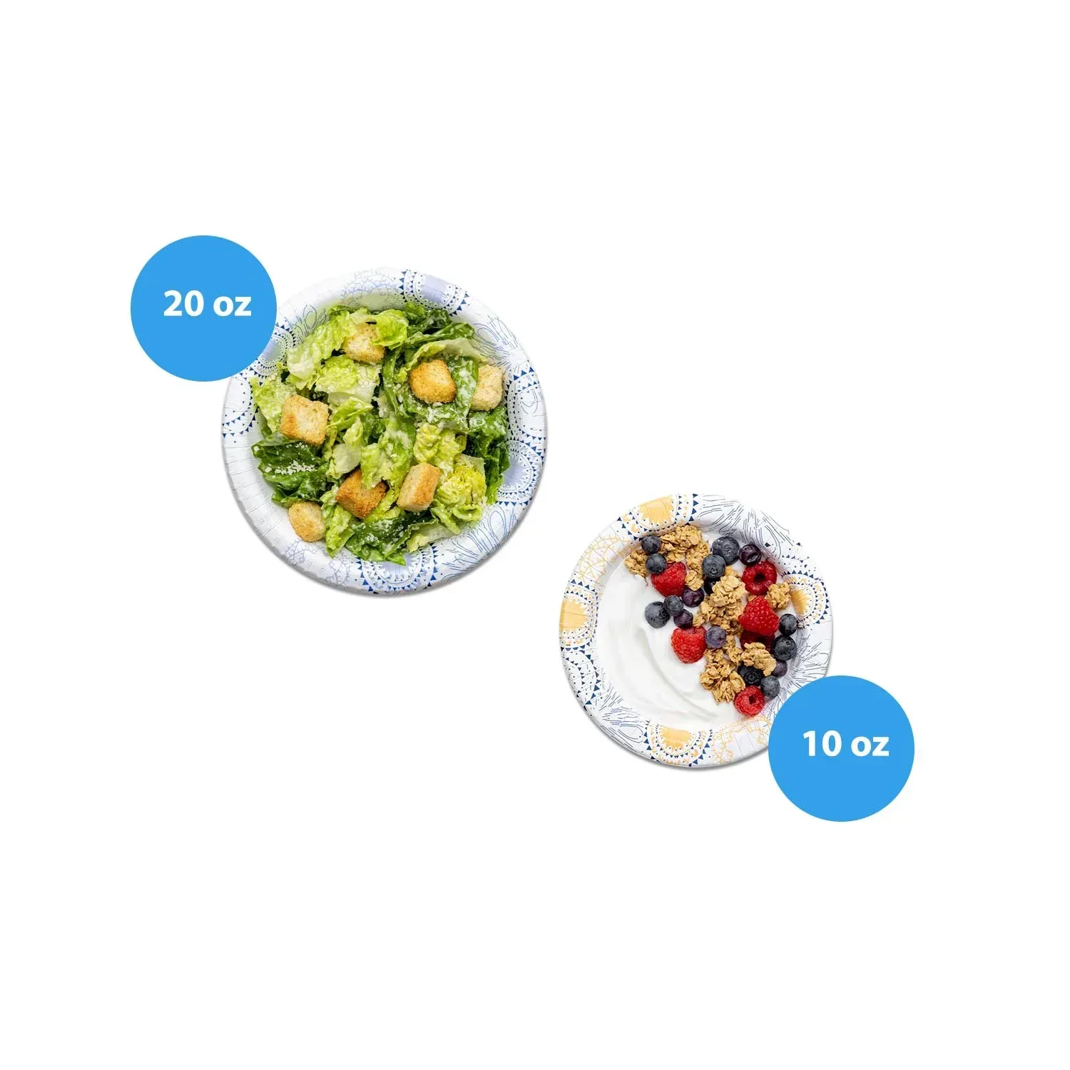 Great Value Everyday Disposable Patterned Paper Bowls, 10 oz, 50 Count - Image 8
