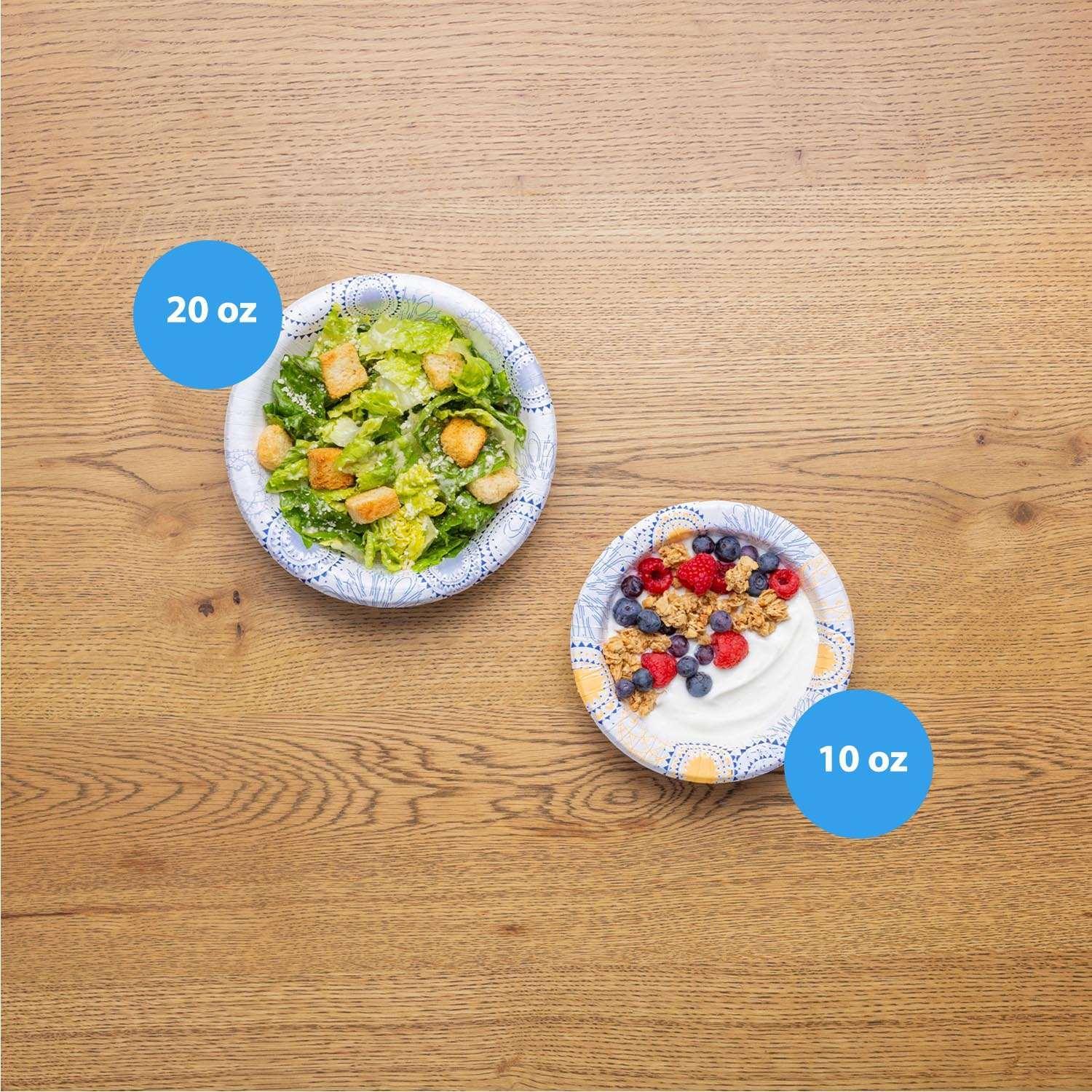 Great Value Everyday Disposable Patterned Paper Bowls, 10 oz, 50 Count - Image 9