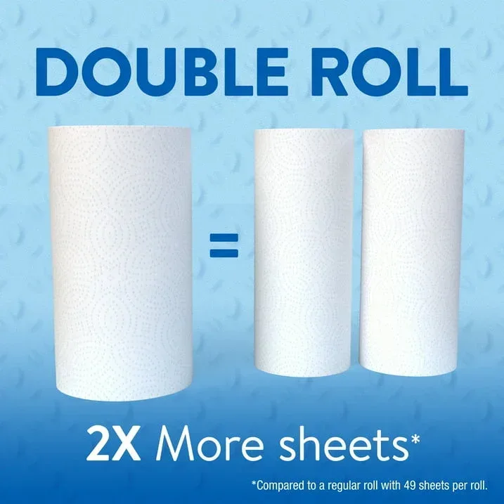 Great Value Everyday Strong Paper Towels, Split Sheets, 2 Double Rolls, Compare to Sparkle® - Image 4