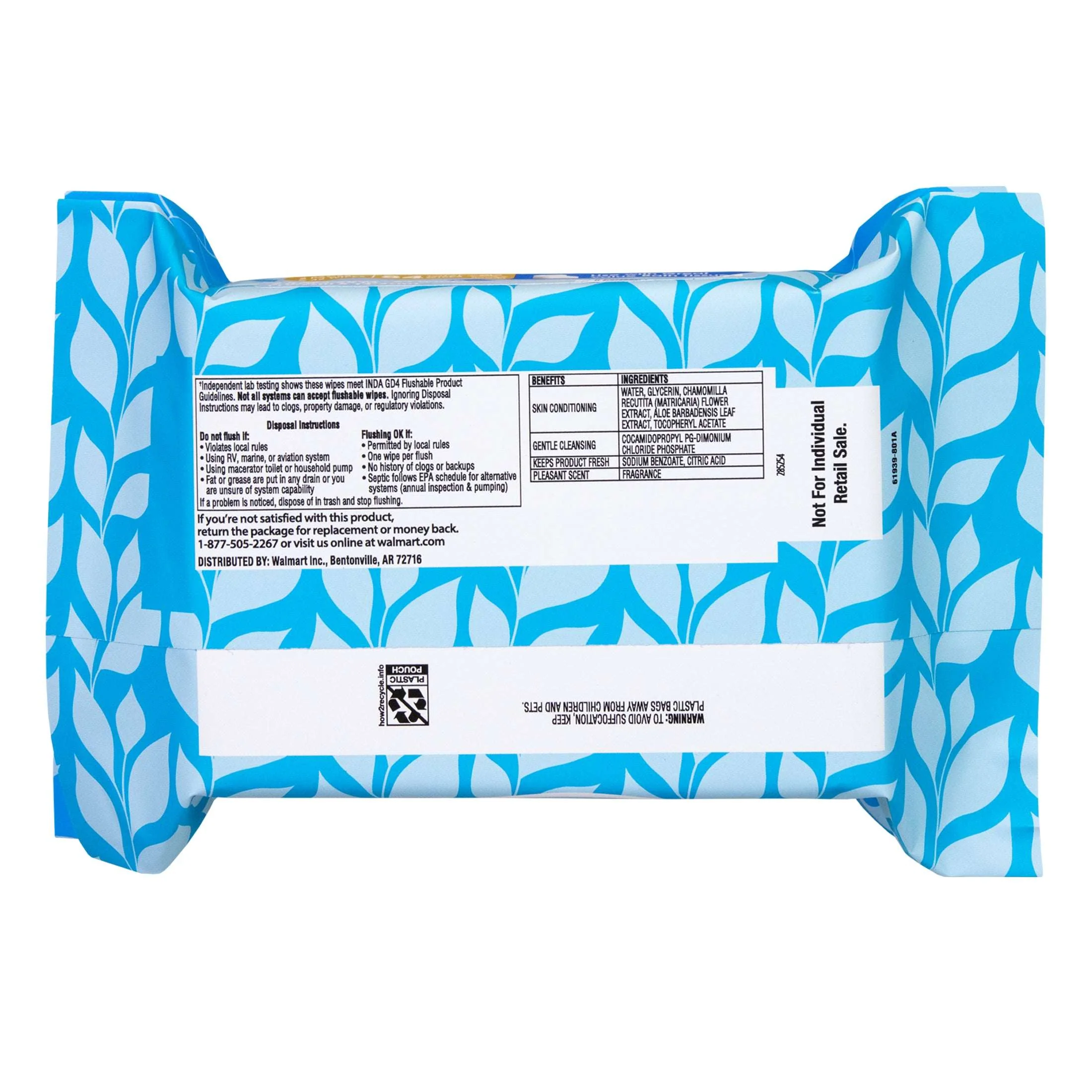 Great Value Fresh Scent Flushable Wipes, 2 Resealable Packs, 84 Total Flushable Wipes - Image 8