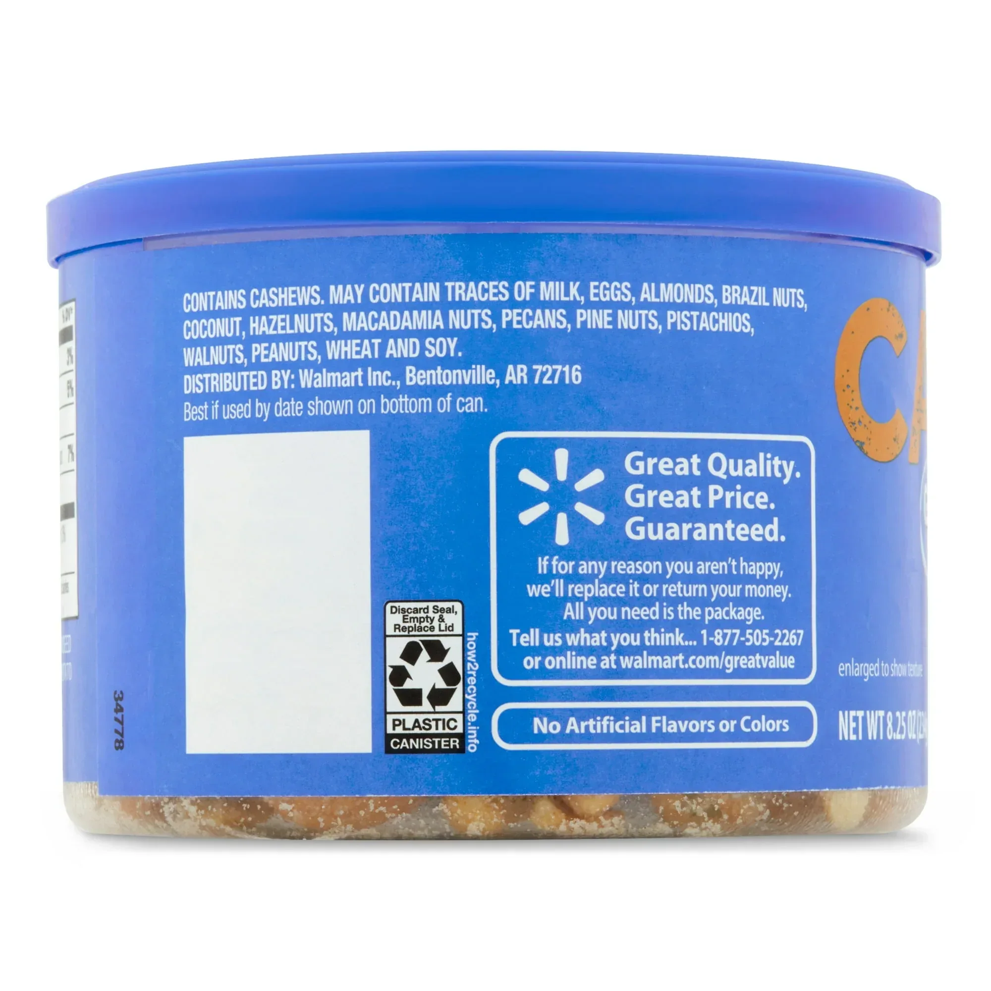 Great Value Honey Roasted Cashews, 8.25 oz - Image 4