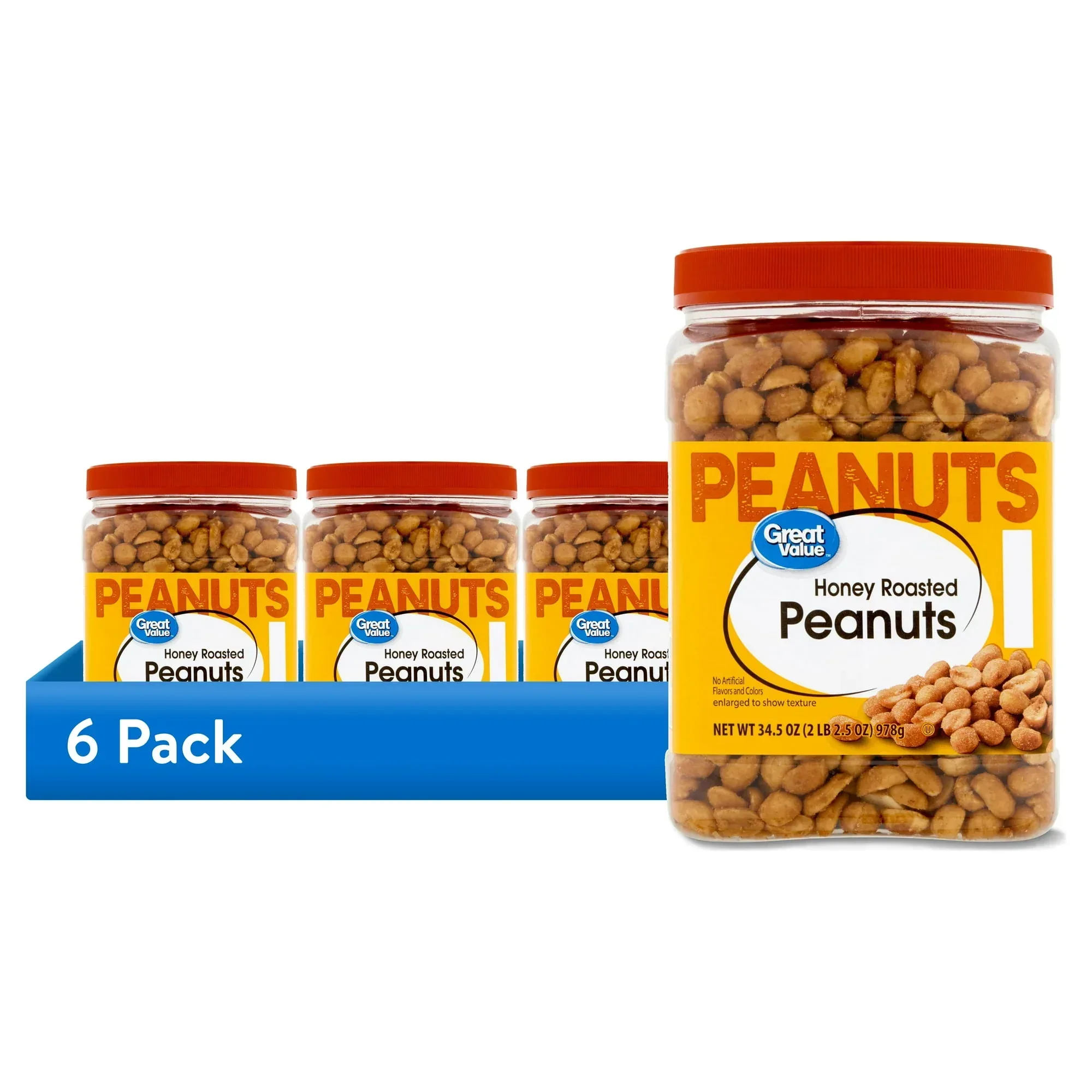 Great Value Honey Roasted Peanuts, 34.5 oz - Image 6