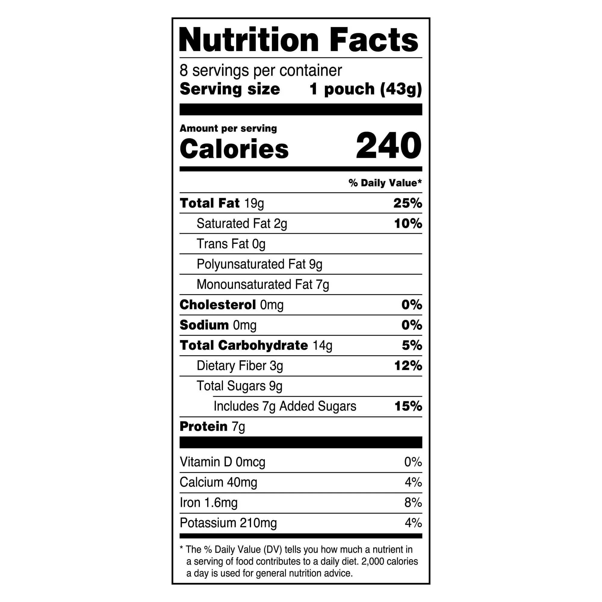 Great Value Omega-3 Trail Mix, 1.5 oz, 8 Count - Image 3