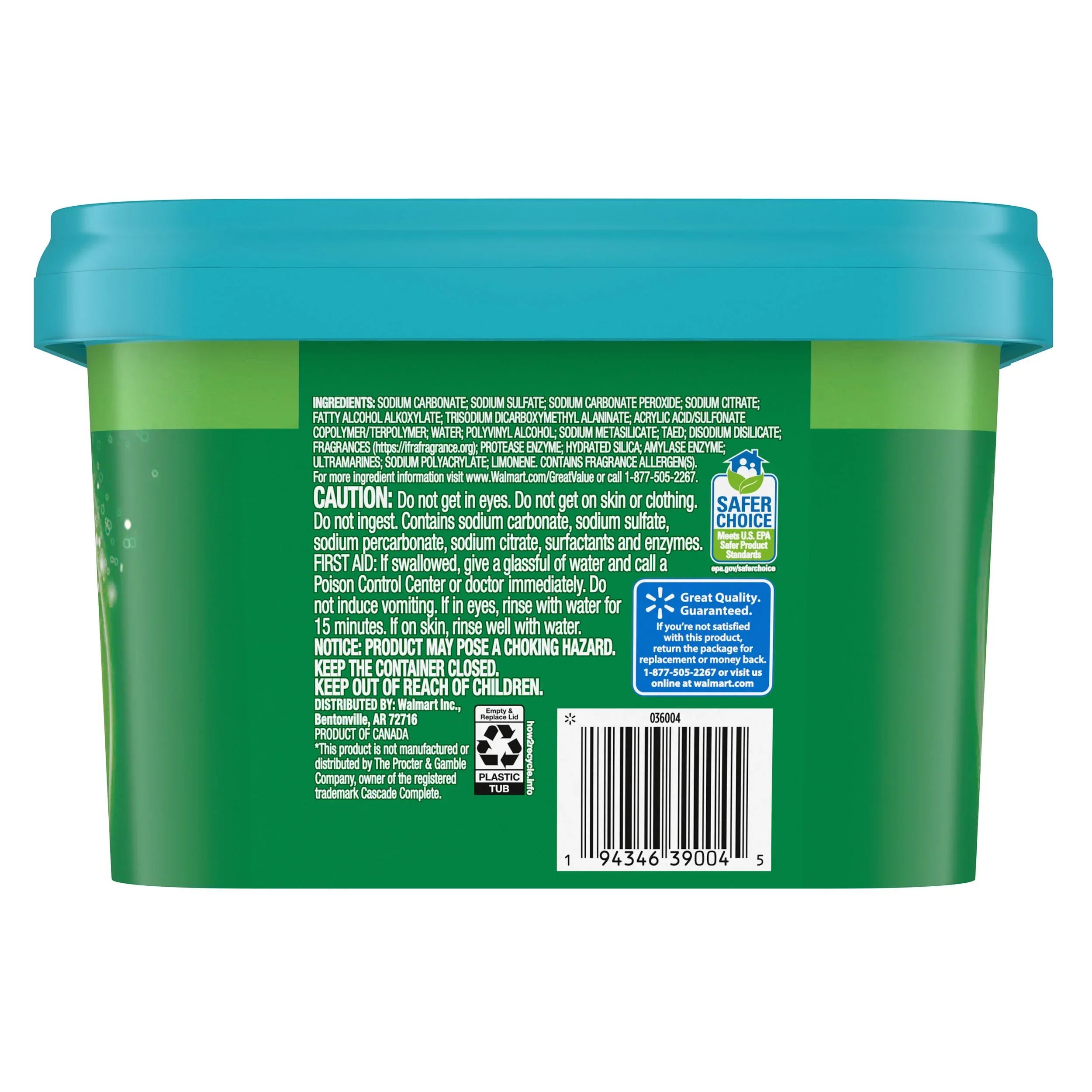 Great Value Original Dishwasher Pacs, Fresh Scent, 115 Count - Image 6