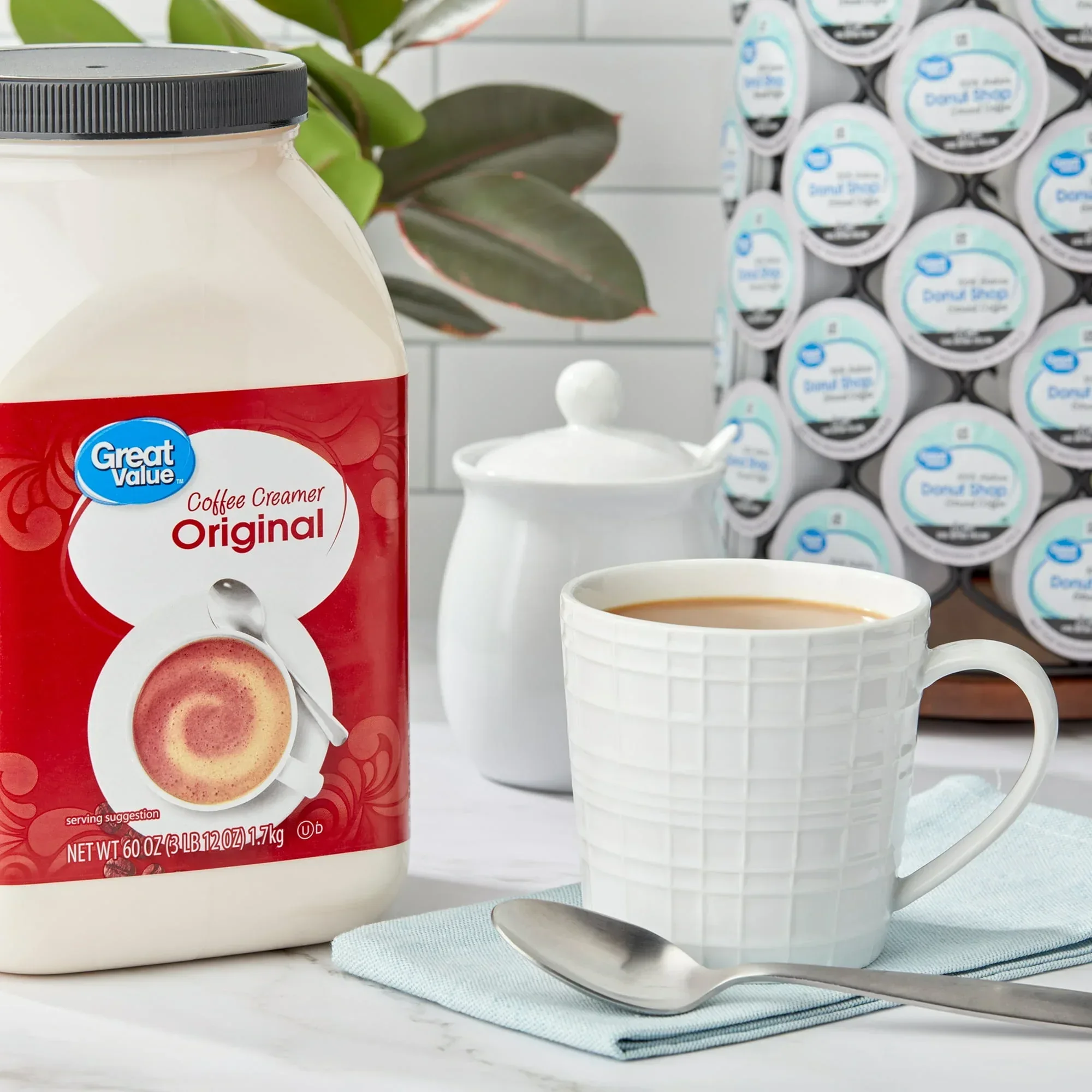 Great Value Original Value Size Coffee Creamer, 60 oz - Image 2