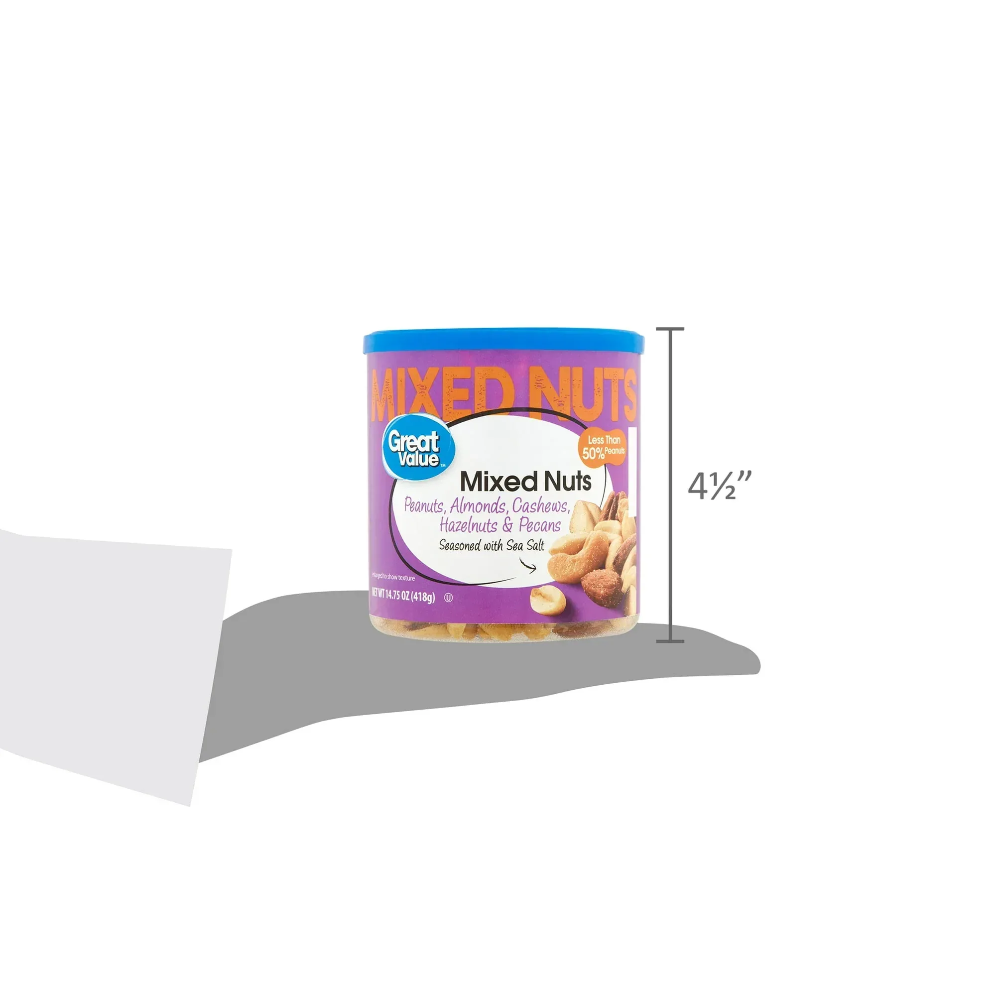 Great Value Roasted & Salted Mixed Nuts, 14.75 oz - Image 6