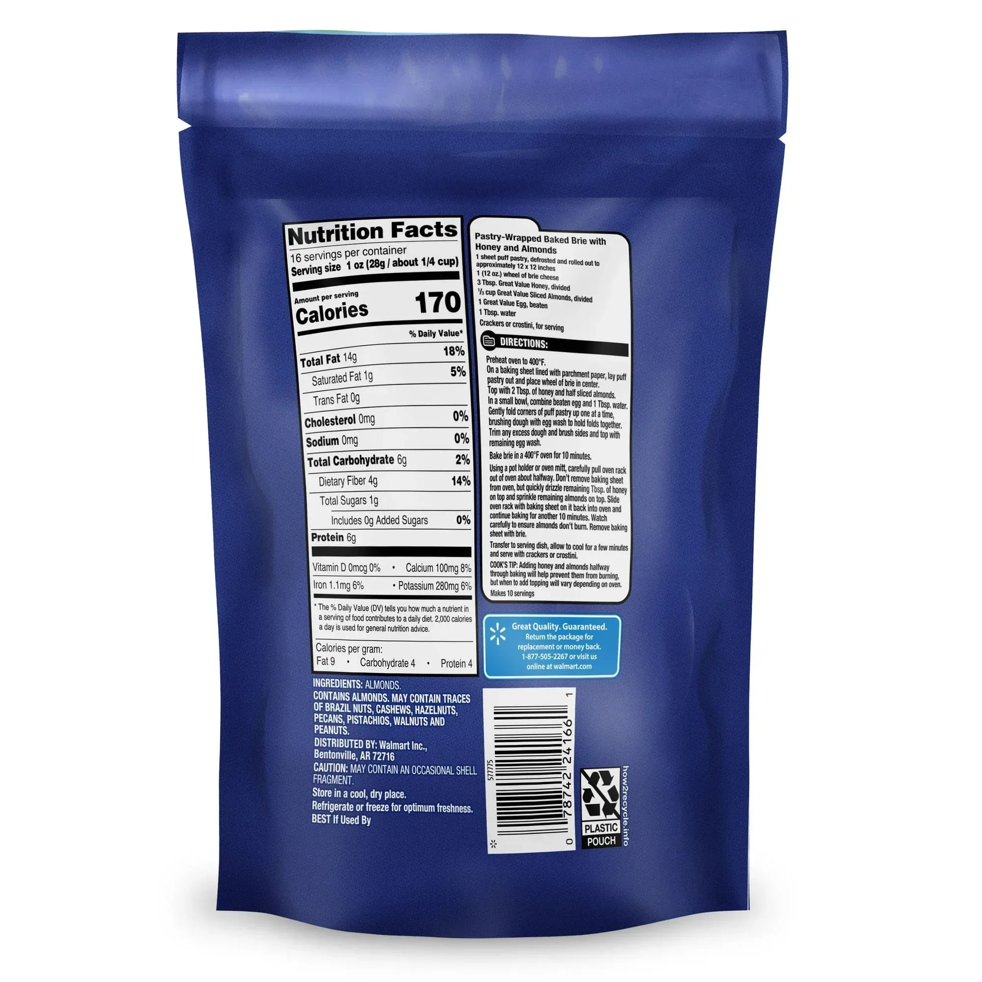 Great Value Sliced Almonds, 16 oz - Image 2