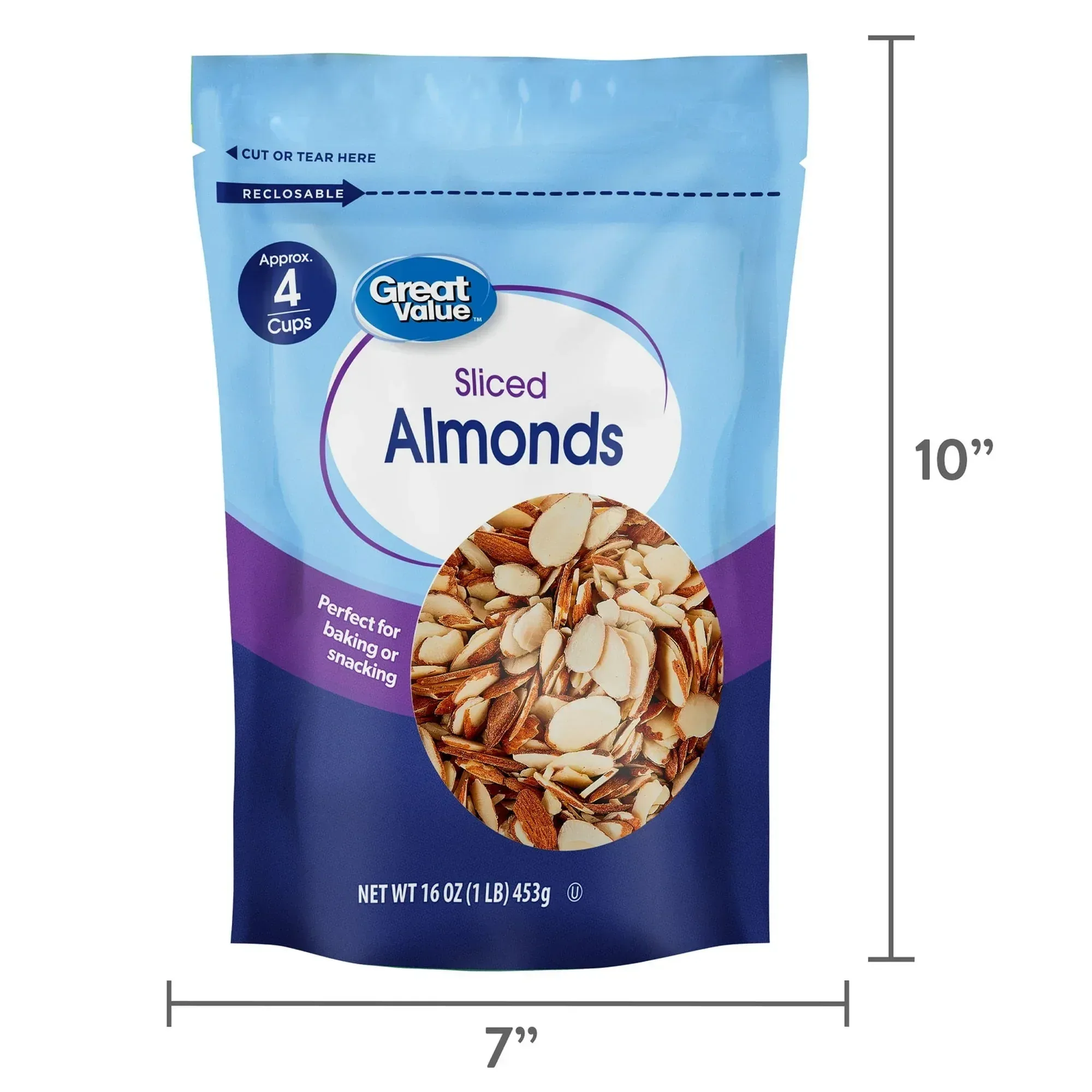 Great Value Sliced Almonds, 16 oz - Image 7