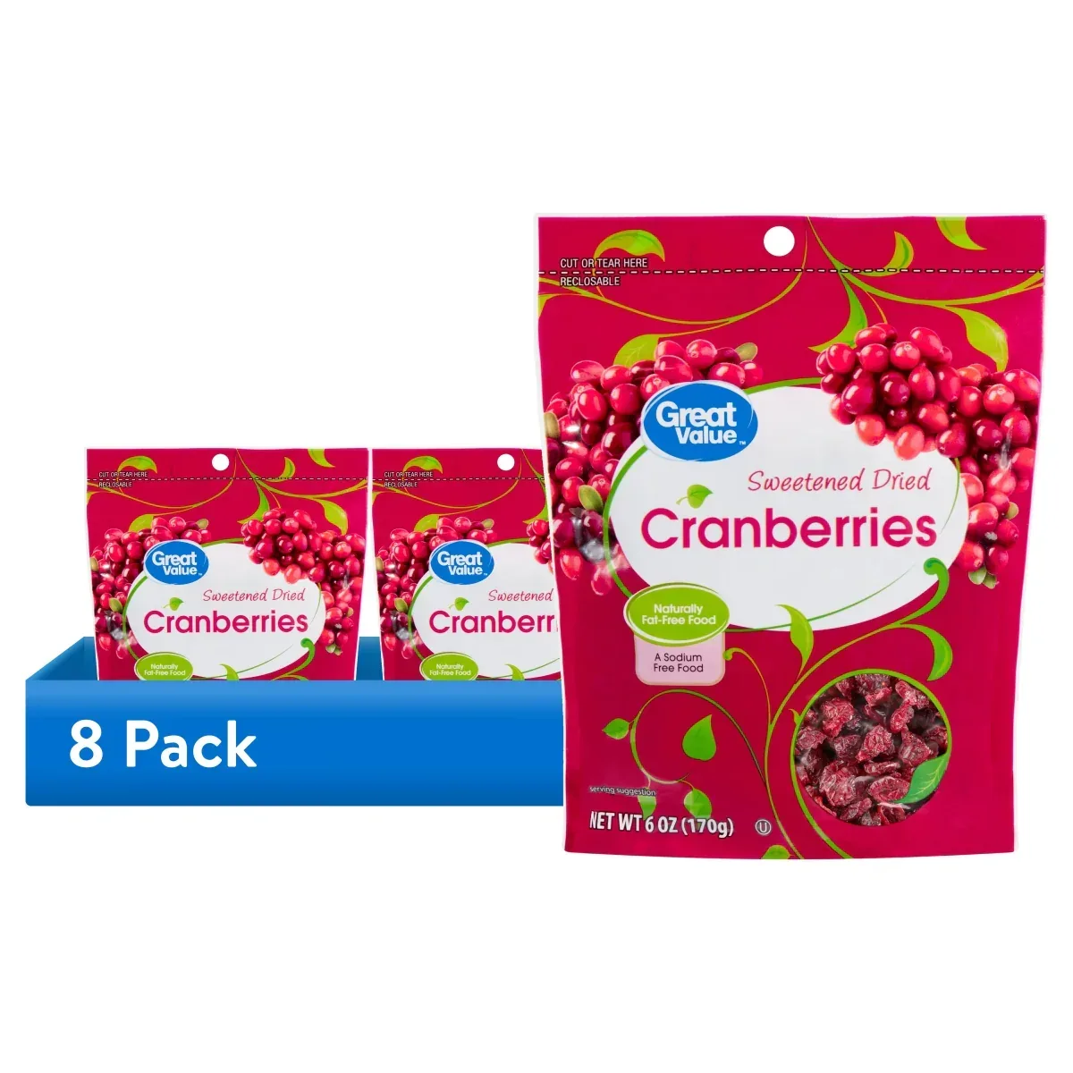 Great Value Sweetened Dried Cranberries, 6 oz - Image 6