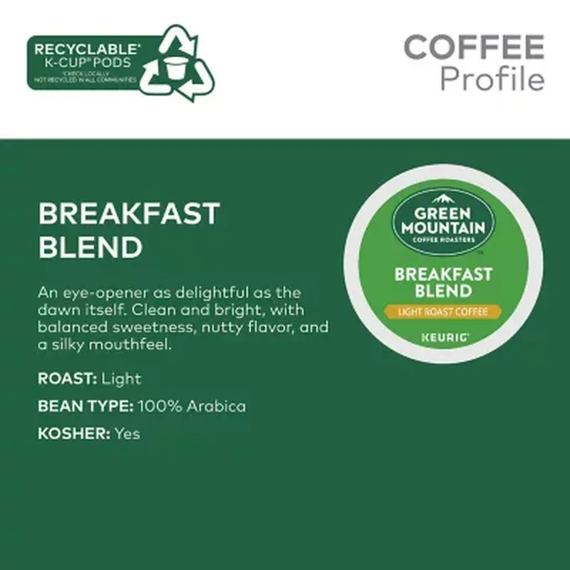 Green Mountain Coffee Breakfast Blend K-Cup Pods (100 Ct.) - Image 3
