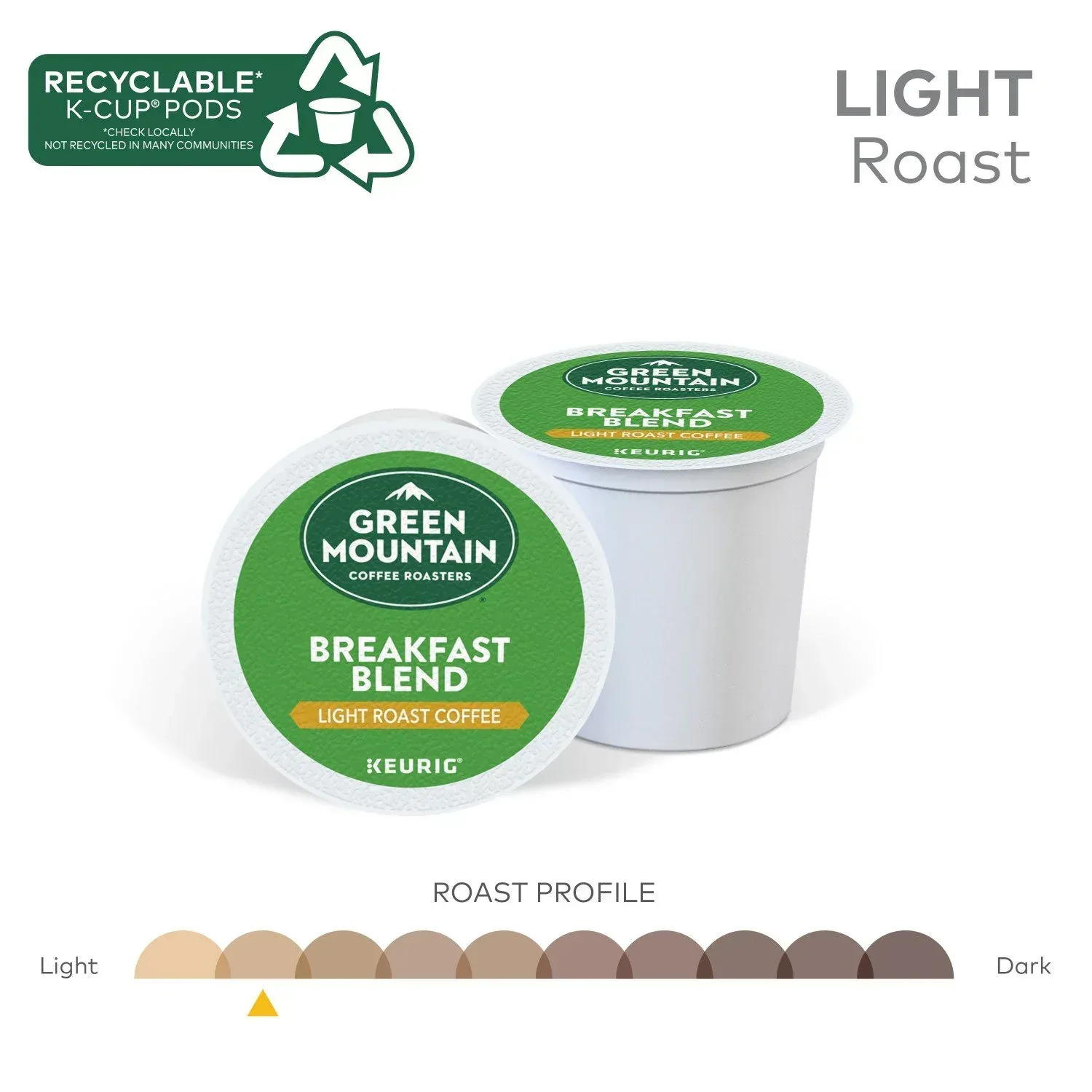 Green Mountain Coffee Roasters Light Roast Coffee Pods, Breakfast Blend, 80 ct. - Image 4