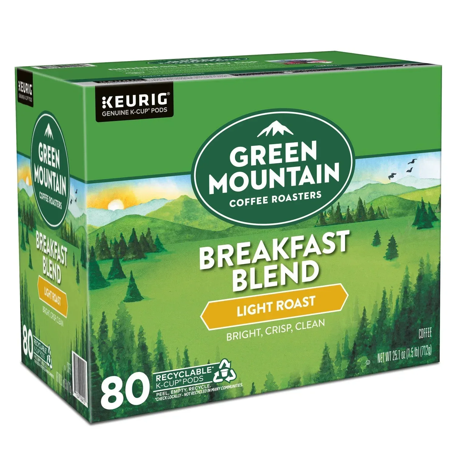 Green Mountain Coffee Roasters Light Roast Coffee Pods, Breakfast Blend, 80 ct. - Image 9