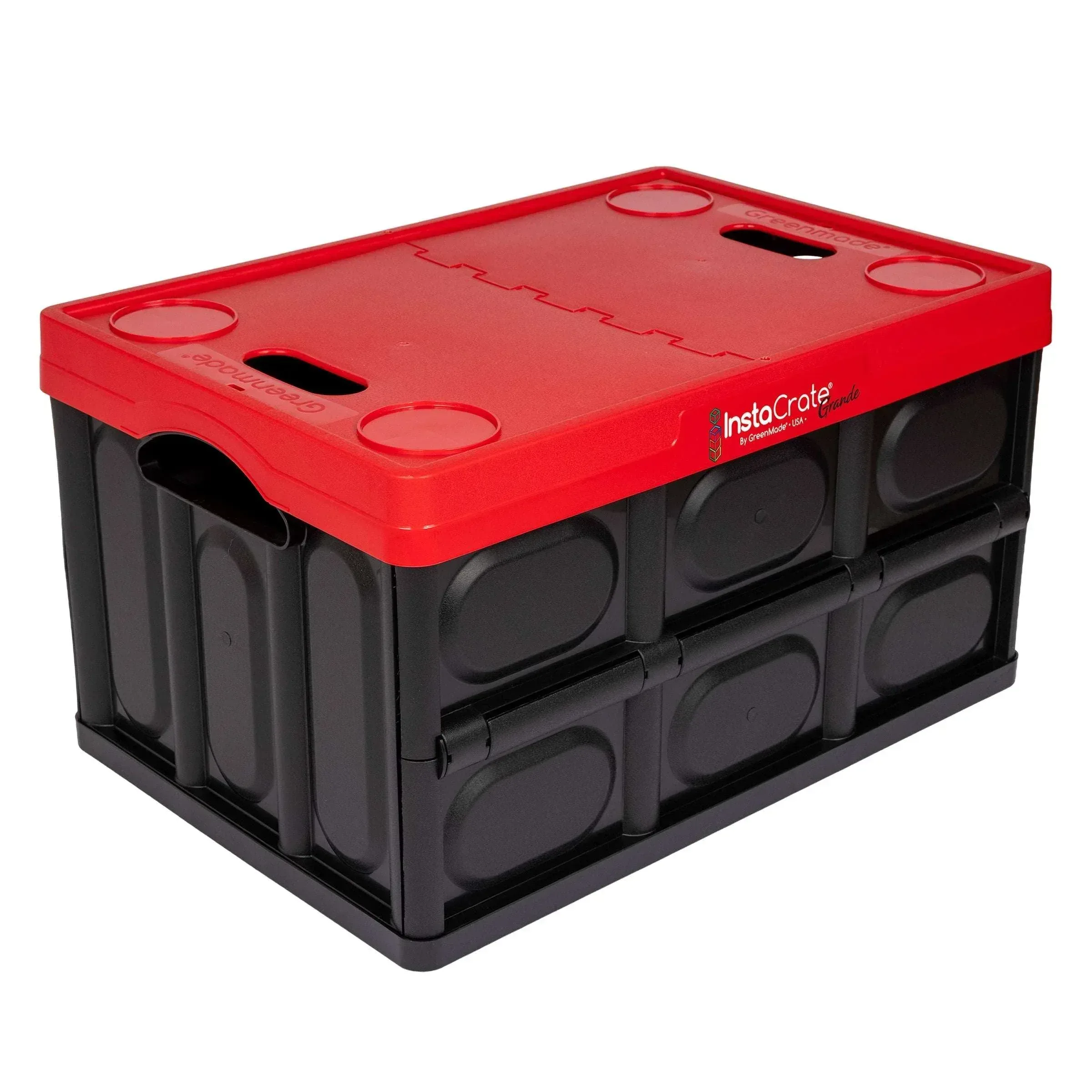 Greenmade InstaCrate Grande 16 Gallon Collapsible Storage Crate with Lid, 2-pack - Image 4