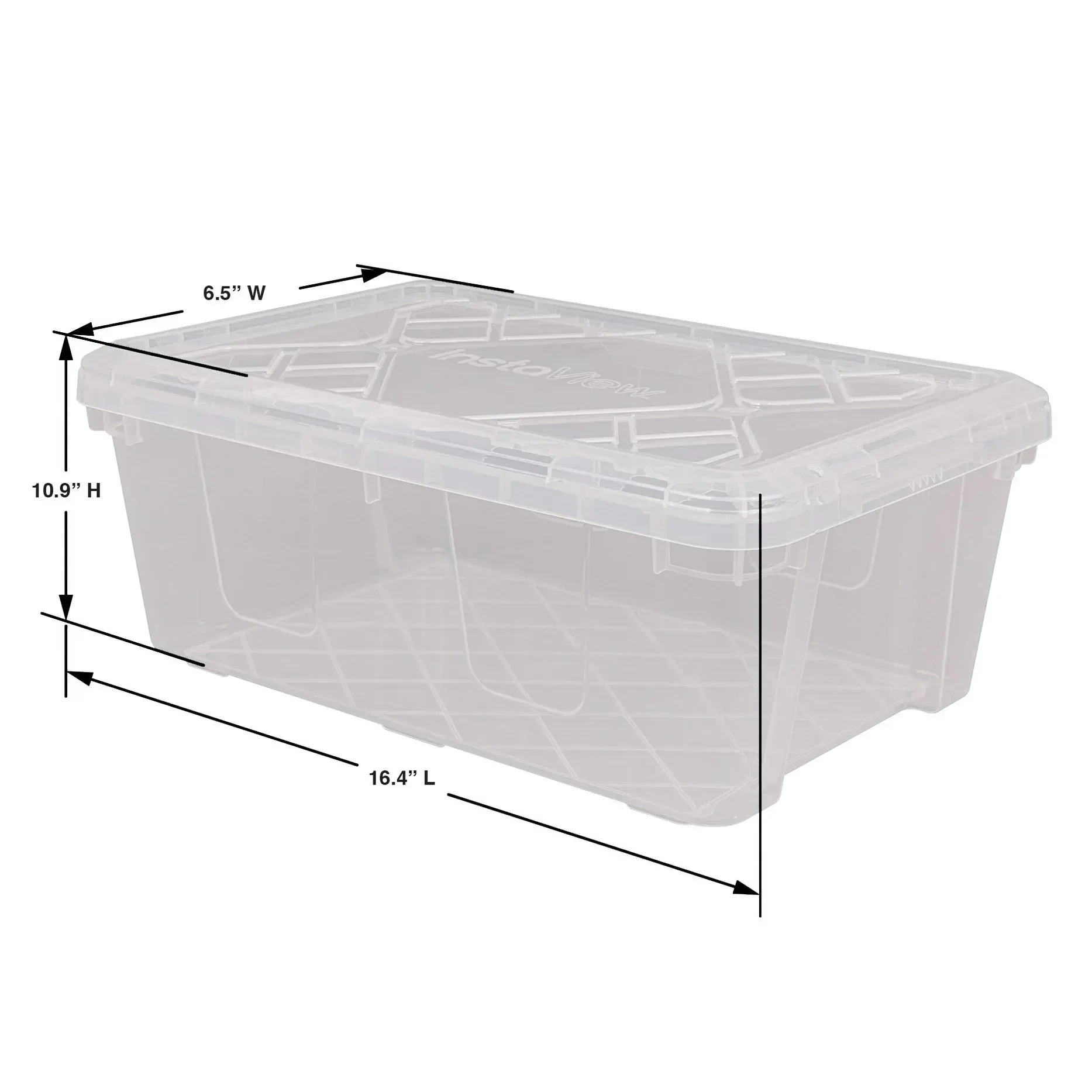 Greenmade InstaView 13 Quart Clear Plastic Stackable Storage Bins, 8-pack - Image 2