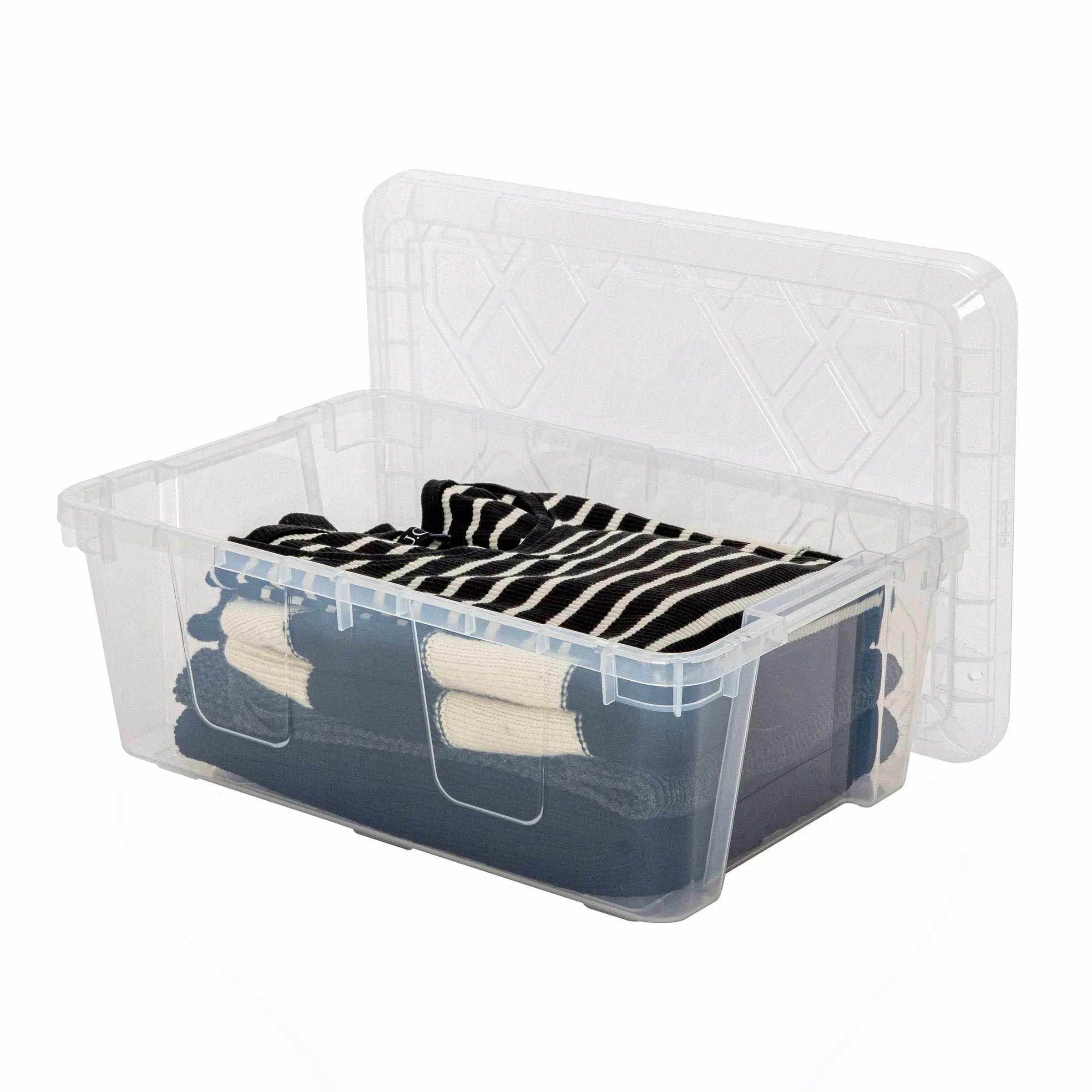 Greenmade InstaView 13 Quart Clear Plastic Stackable Storage Bins, 8-pack - Image 7