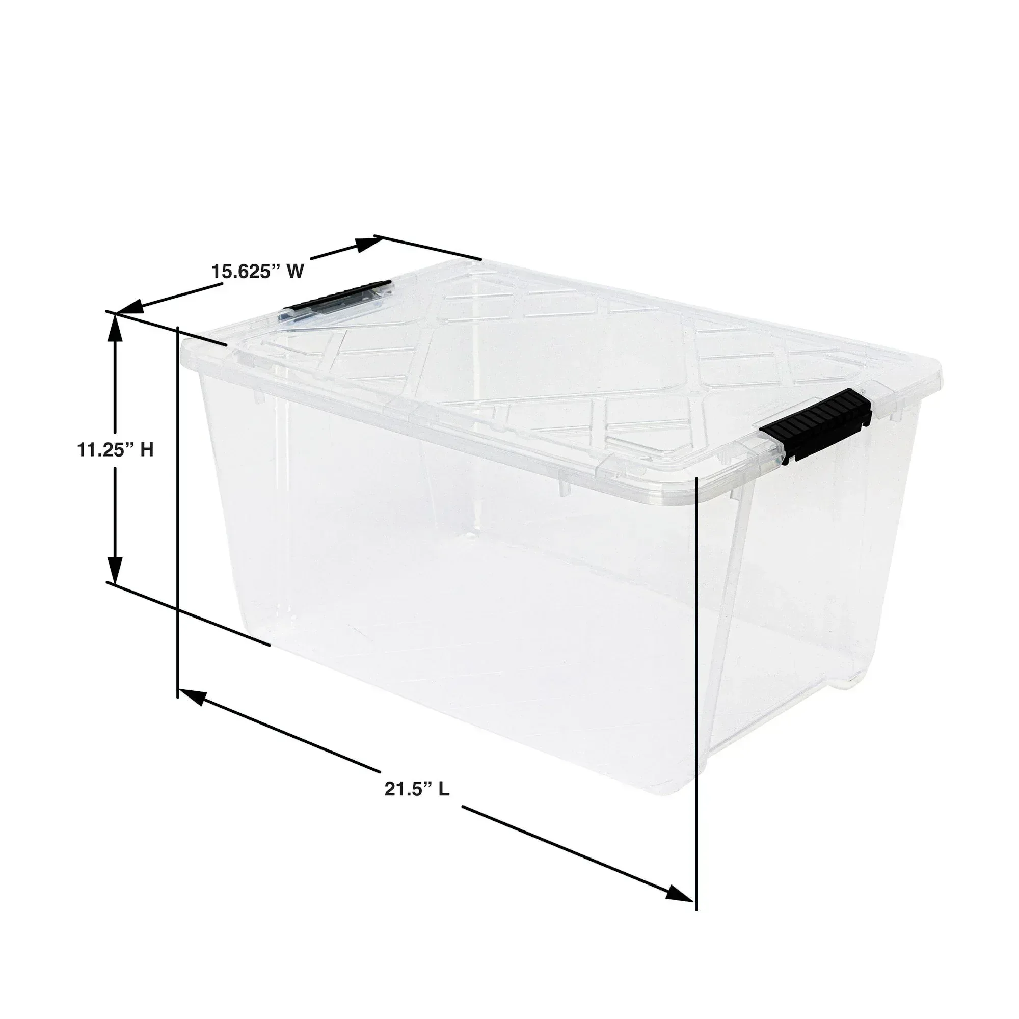 Greenmade InstaView 45 Quart Storage Bin with Latching Lid, 4-pack - Image 2