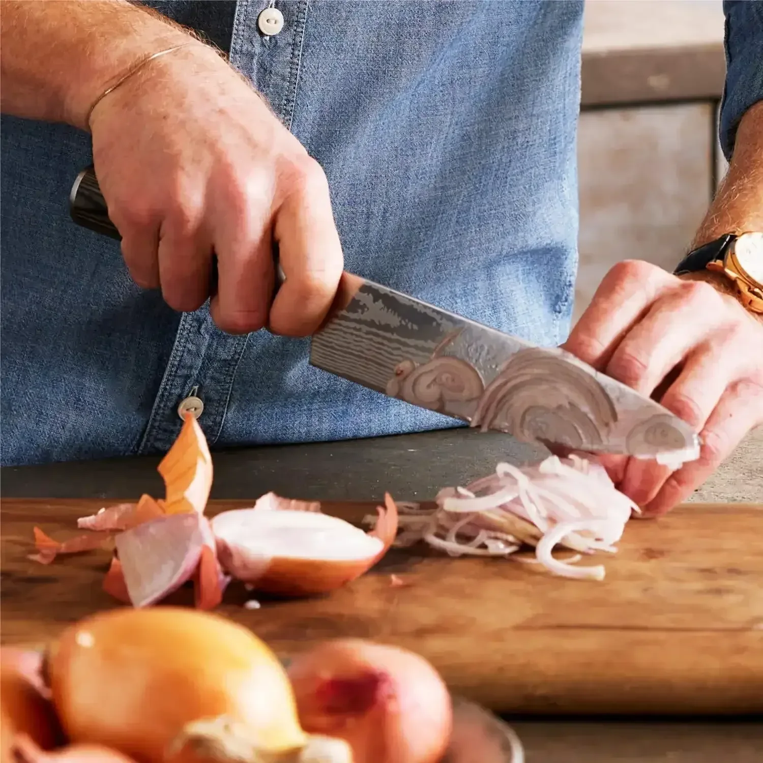 GreenPan Bobby Flay 3 Piece Knife Set, Pairing, Utility & Chef’s Knife, Stainless Steel, Wood Handle - Image 6