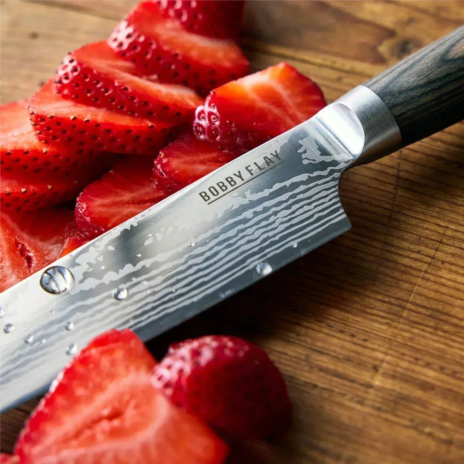 GreenPan Bobby Flay 3 Piece Knife Set, Pairing, Utility & Chef’s Knife, Stainless Steel, Wood Handle - Image 9
